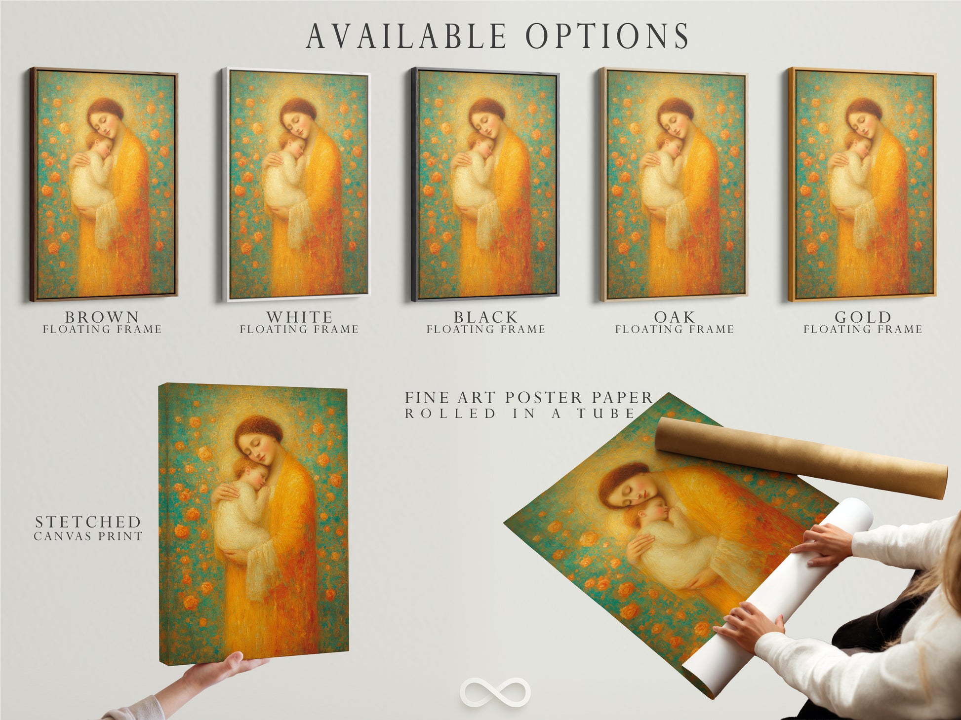 Explore available options for your artwork. Choose from a stretched canvas print. Consider fine art poster paper. Opt for a stylish floating frame. Find the perfect presentation to suit your taste.