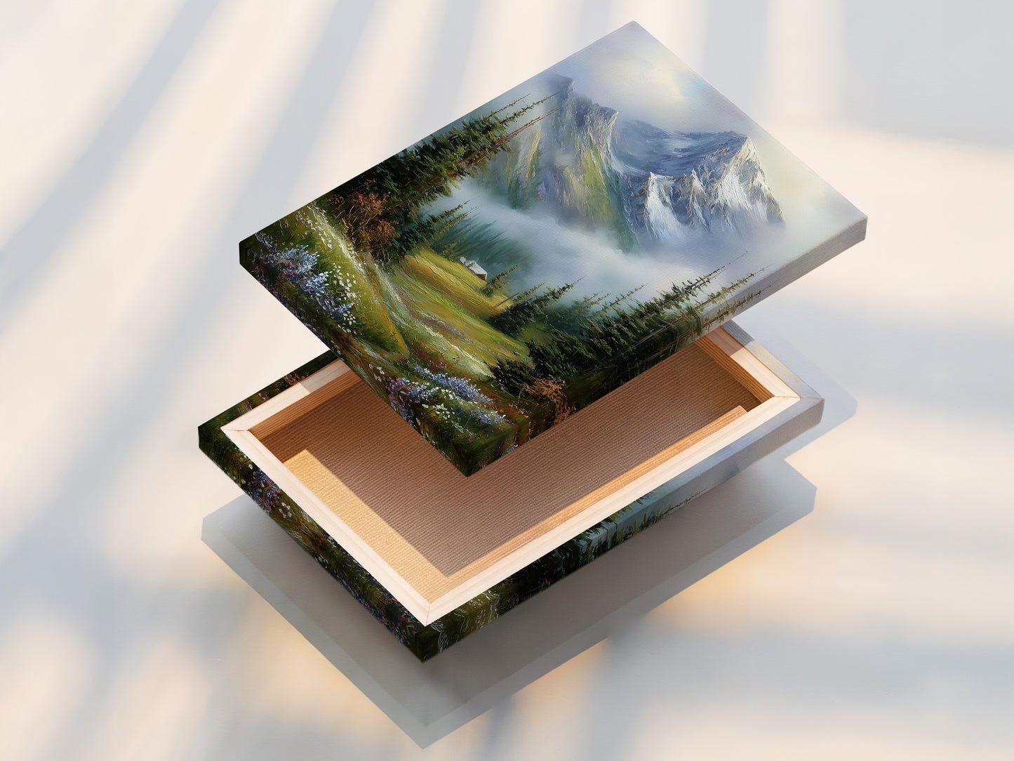 This is a stretched canvas print. The artwork wraps around the edges. It creates a gallery-ready look. The canvas print adds texture and depth to the artwork. Transform your photos into stunning canvas art.