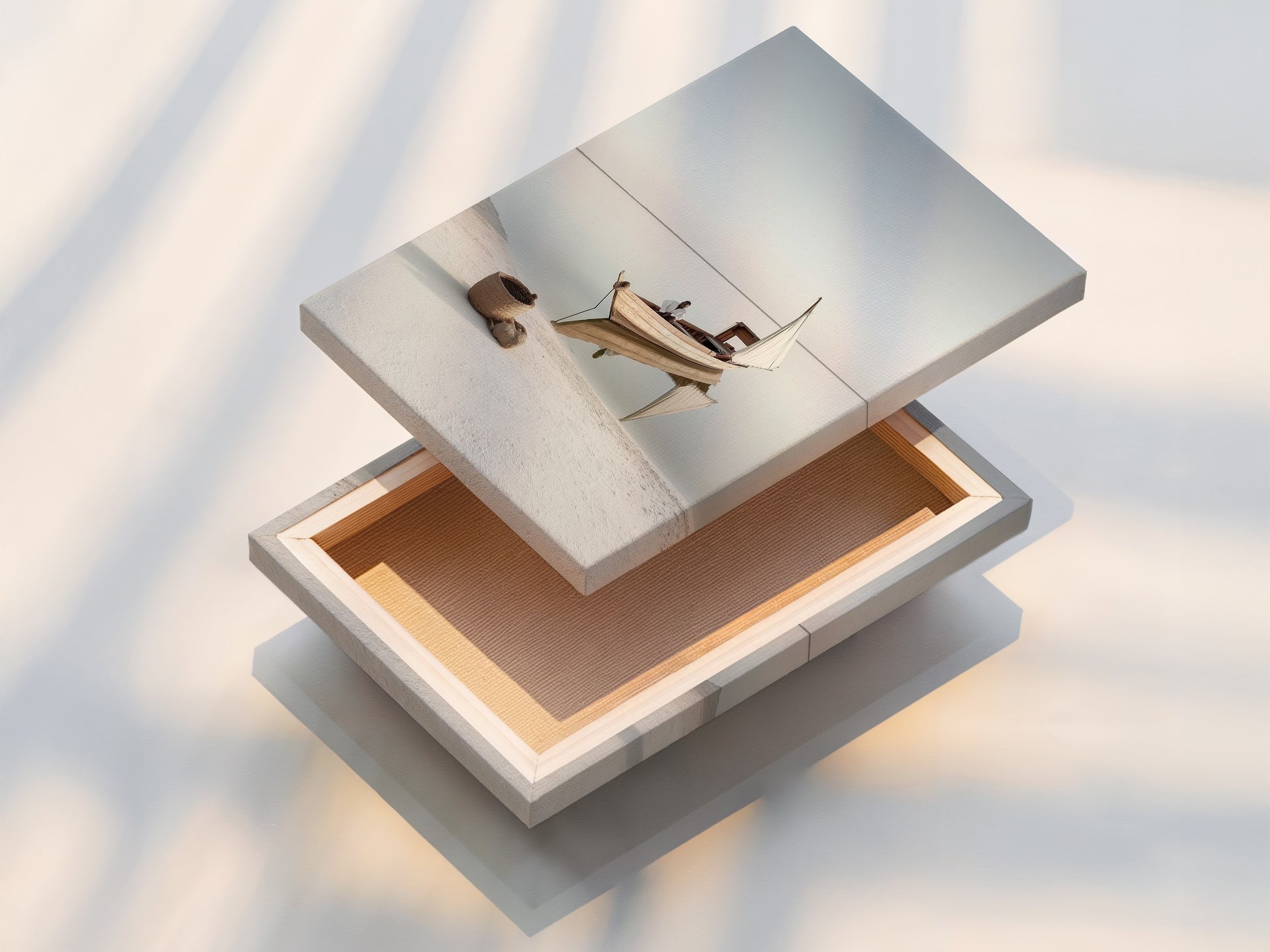 A stretched canvas print ready to hang. This durable canvas brings your coastal artwork to life. The stretched canvas provides a gallery-worthy look. It is perfect for displaying your favorite seascape wall art.