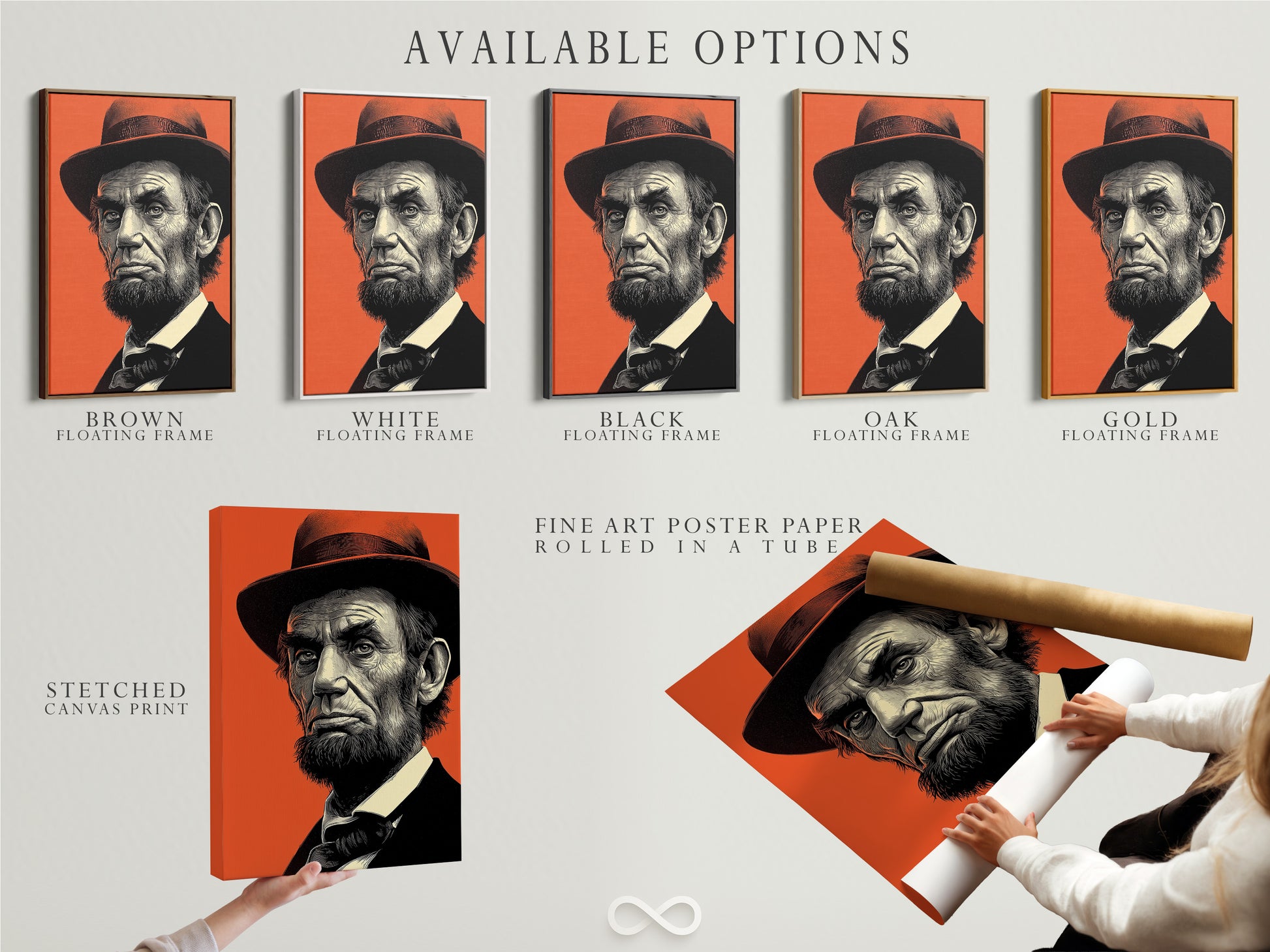 Explore available options for your artwork. Choose from stretched canvas prints. Consider fine art poster paper. Opt for a floating frame for a modern touch. Customize your artwork to fit your style. Transform your space with personalized art.