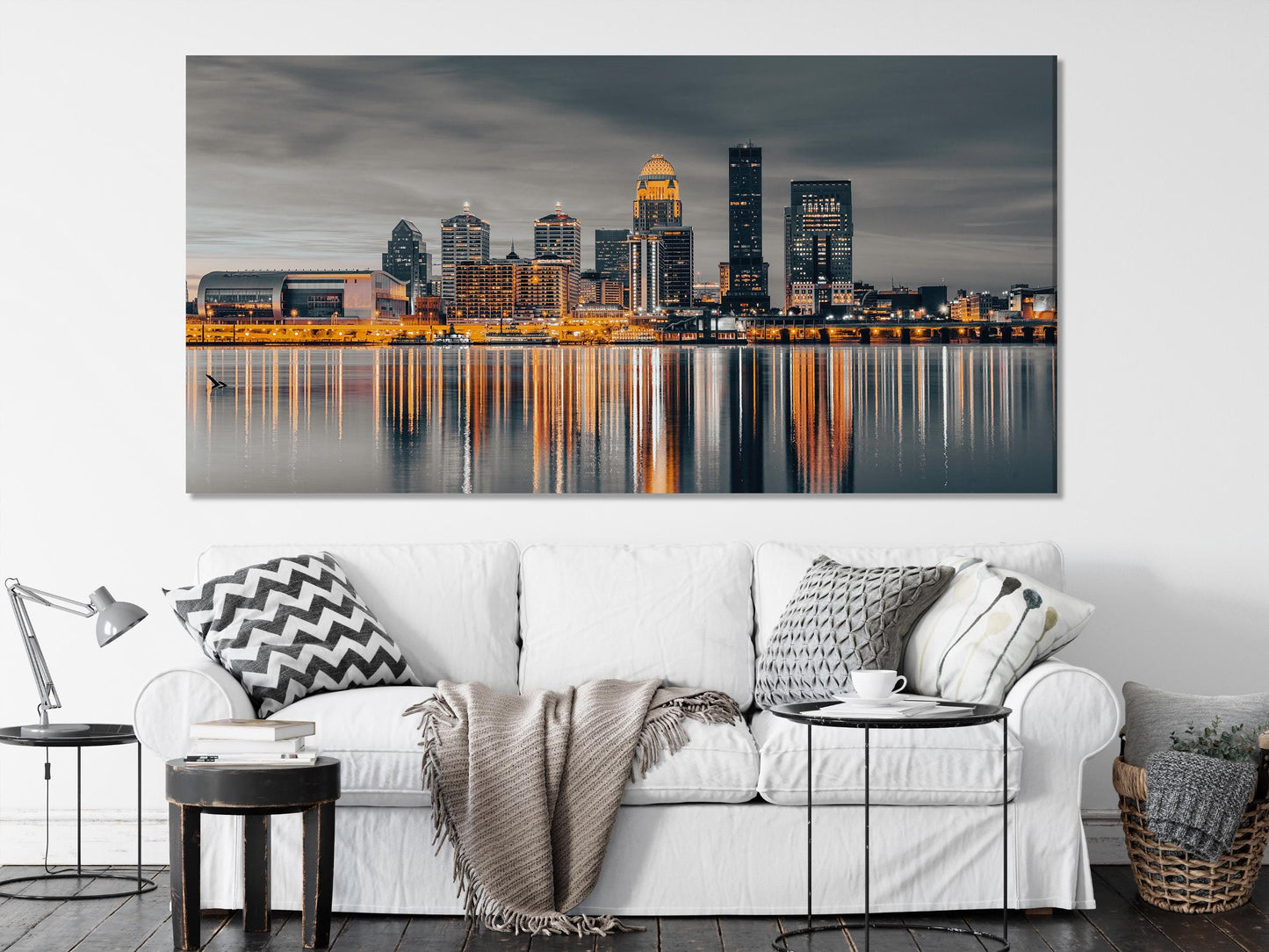 Louisville Skyline Canvas Print – Louisville Cityscape Wall Art, Louisville Wall Art, Louisville KY Artwork for Living Room or Office Decor