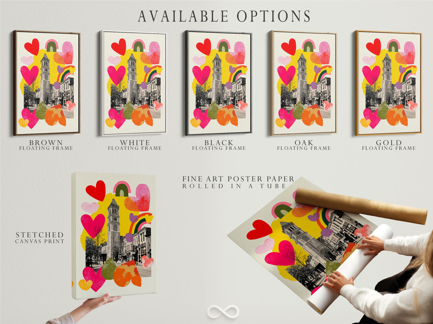 Available art options including stretched canvas prints. Also fine art poster paper and floating frames. Customize your artwork to fit your personal style. Choose the perfect format for your home or office. Explore our range of art presentation options today.