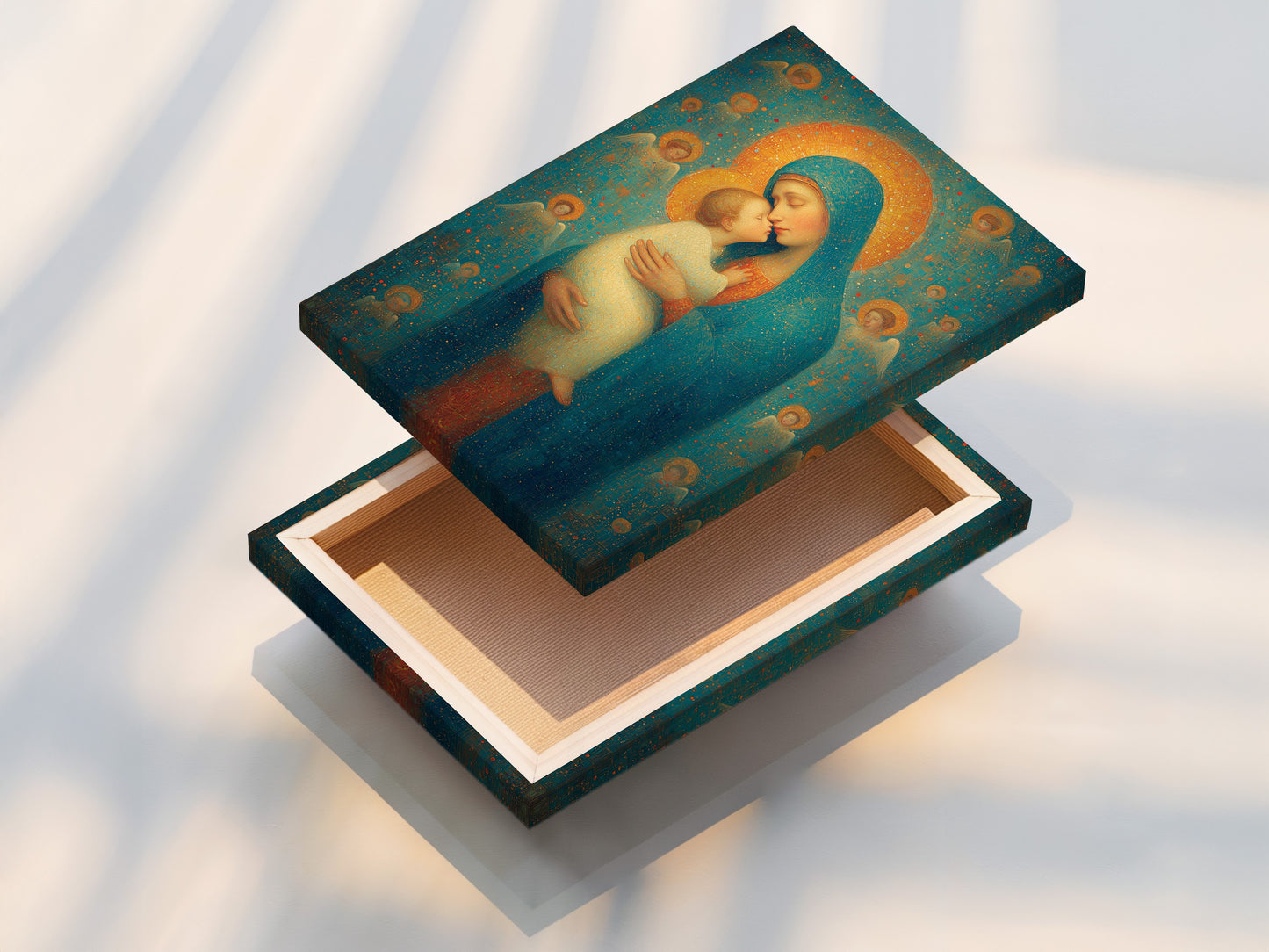 A stretched canvas print is displayed in great detail. The canvas print is stretched to perfection. See the texture and clarity of our canvas prints. Transform your photos into stunning canvas art.