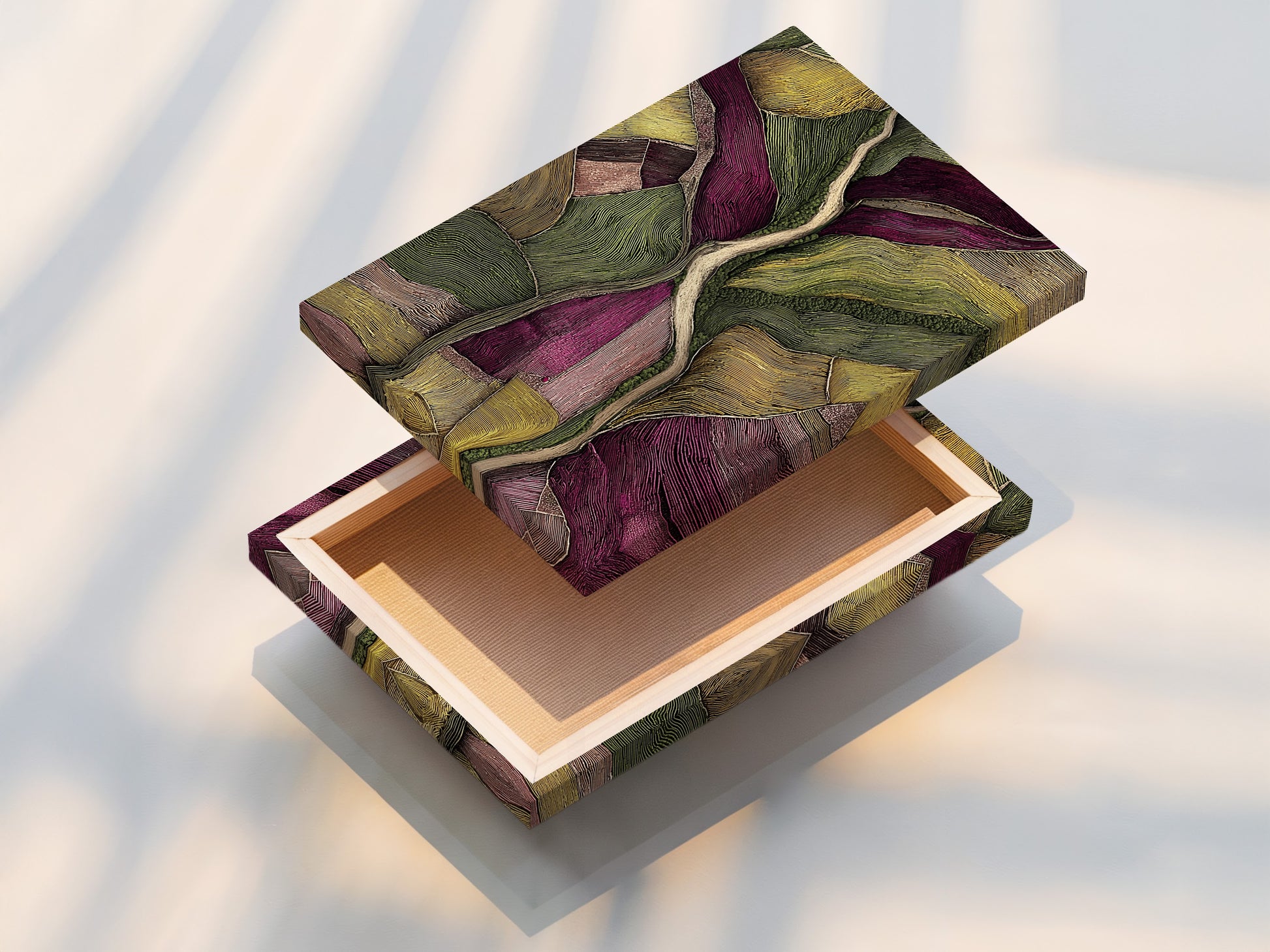 A stretched canvas print ready to hang. The canvas print offers a gallery-worthy look. The stretched canvas provides a clean finish. Perfect for adding artwork to any room. The print is durable and vibrant.