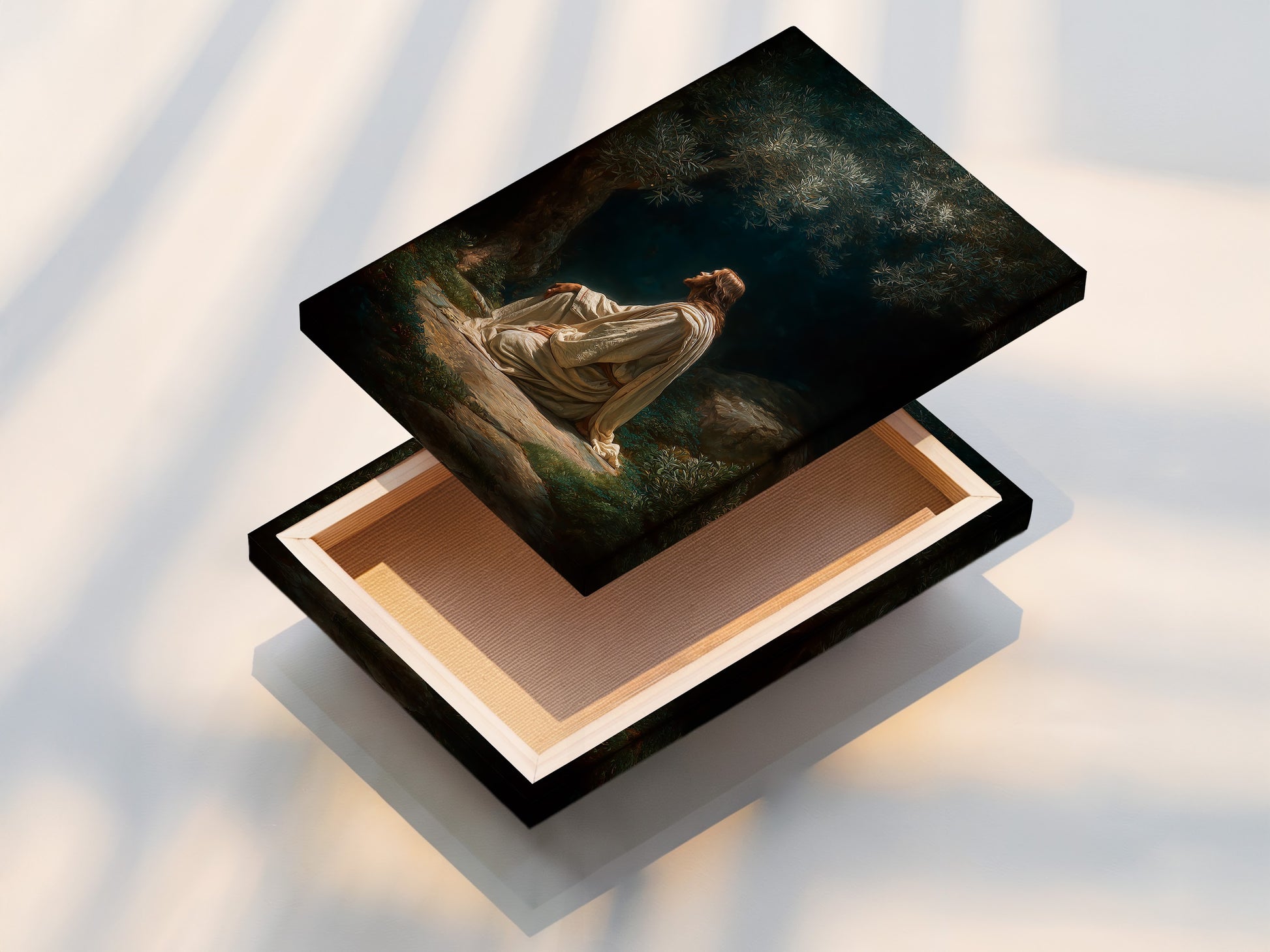 A stretched canvas print displays vibrant artwork. The canvas is stretched perfectly for a gallery look. It is ready to hang and enjoy. Transform your photos into stunning art. Get a stretched canvas print today. Elevate your space now with custom canvas prints.