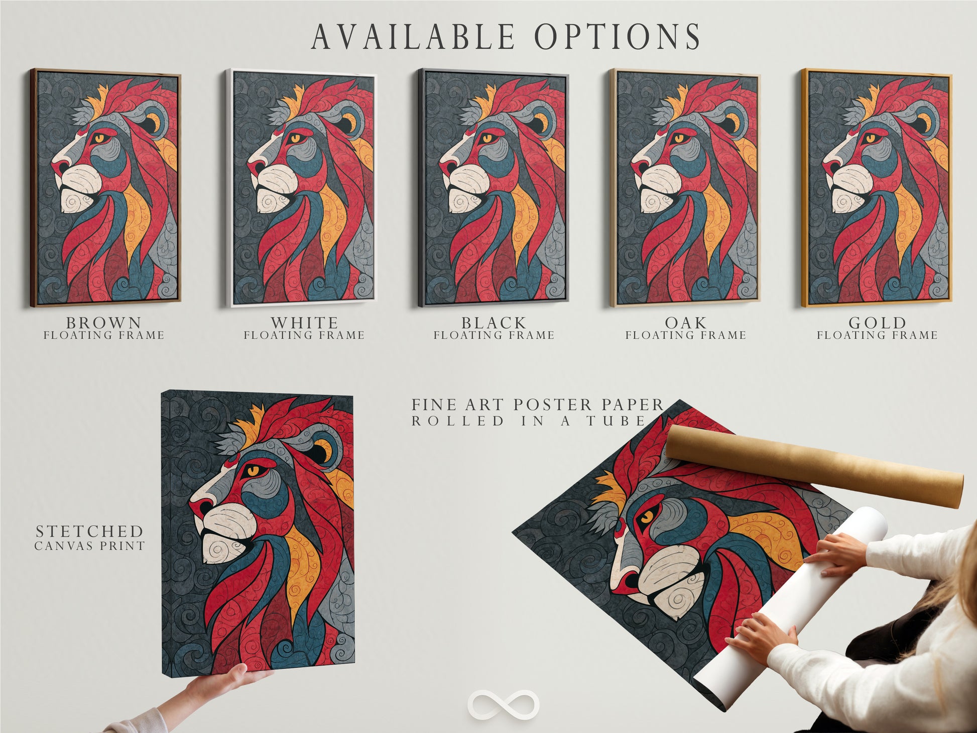 Available options include a stretched canvas print fine art poster paper and floating frame. Choose the perfect option to suit your style and needs. Each option offers a unique way to display your art. Select the best format to enhance your artwork. Customize your art to match your decor.