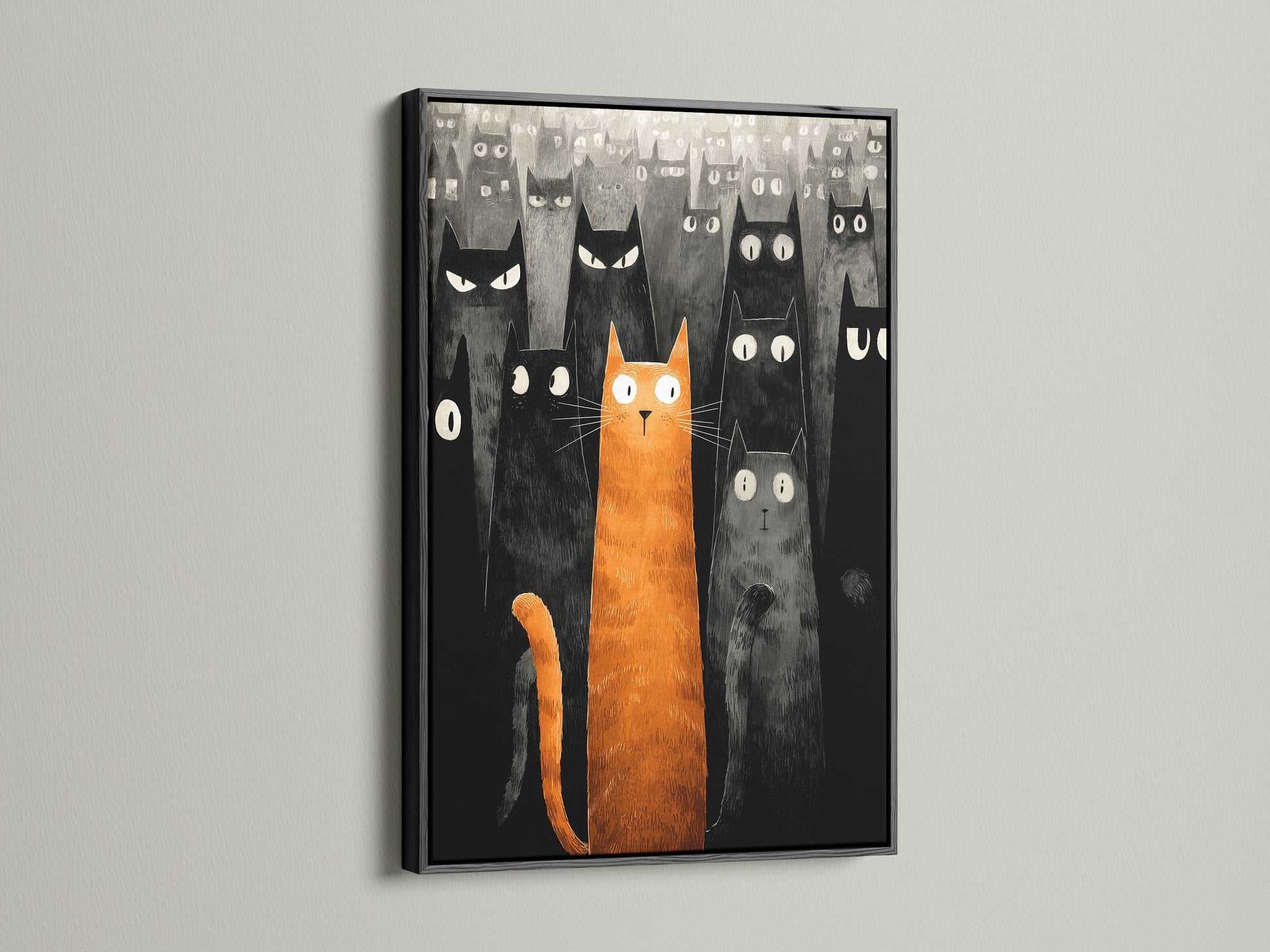 Artwork in a black frame provides a bold and sophisticated statement. The dark frame adds contrast and depth to the artwork. It makes the colors pop. Ideal for any room seeking a touch of elegance. Shop now