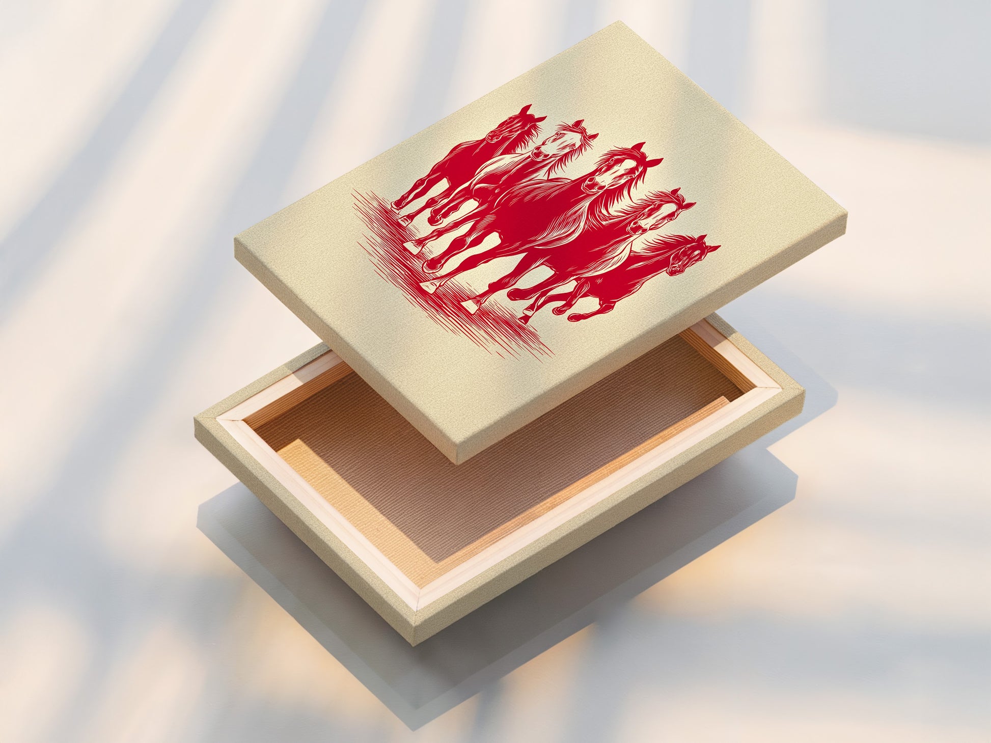 A stretched canvas print is displayed. The canvas offers a gallery-wrapped look. The artwork looks stunning and vibrant. The canvas print is ready to hang. Transform your space with beautiful artwork.