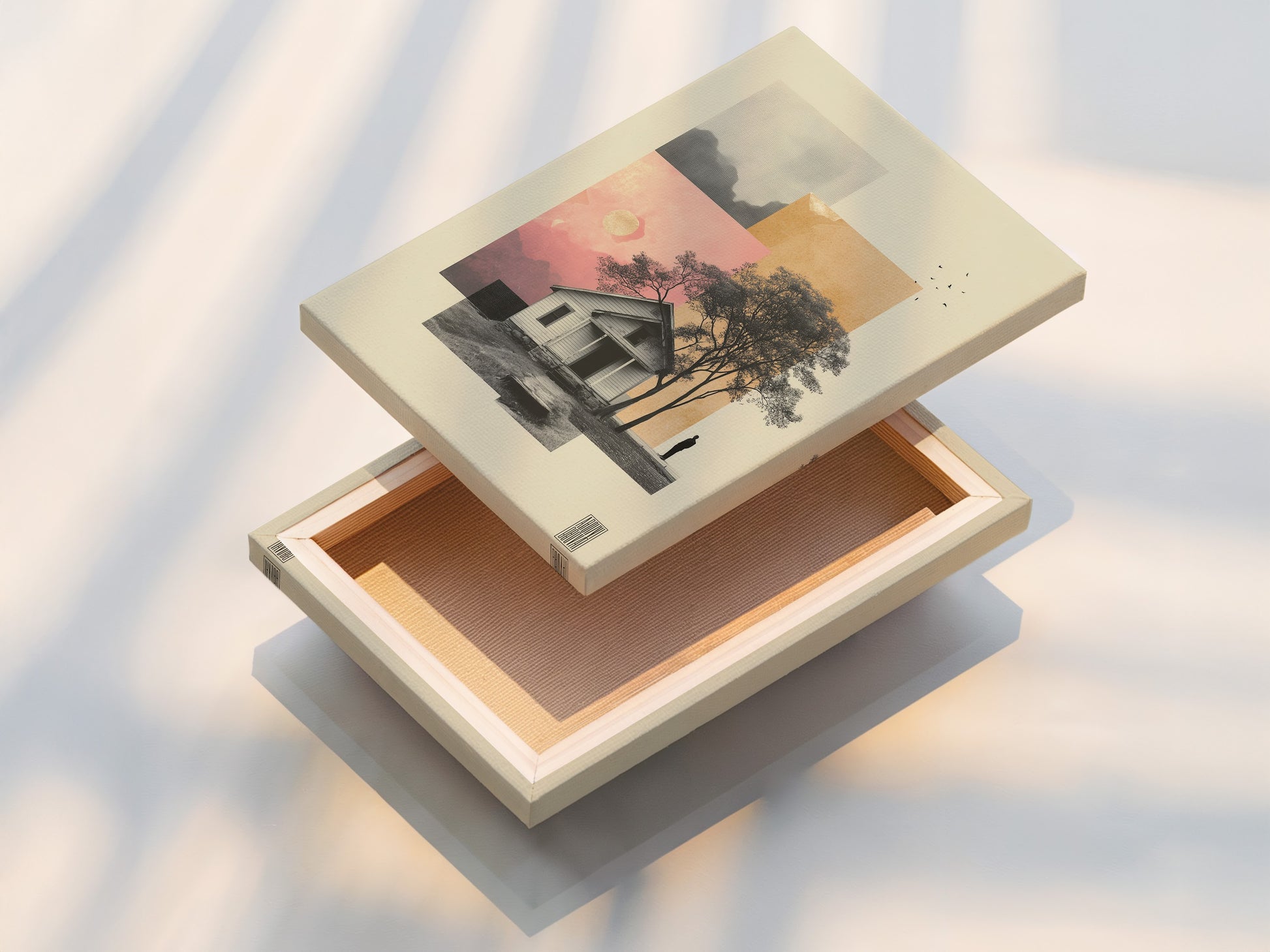 A stretched canvas print is displayed. The canvas texture adds depth. This print style offers a gallery-quality look. It's ready to hang and enjoy. The stretched canvas creates a professional finish. It enhances the artwork's visual impact.