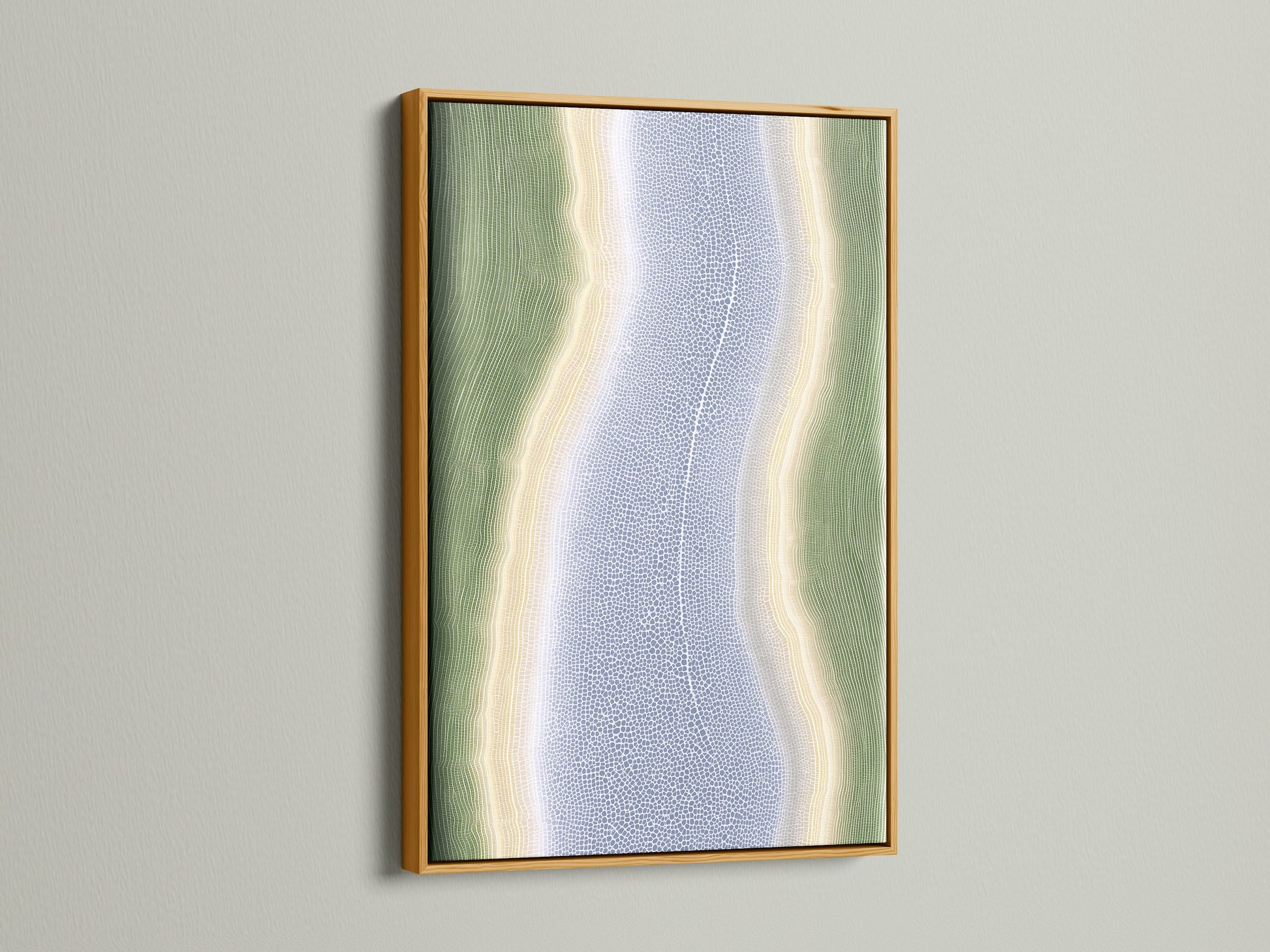 Elegant Abstract River Artwork with a gold frame. The artwork showcases nature inspired art. The gold frame brings a touch of sophistication. Ideal for homeowners renters and interior designers.
