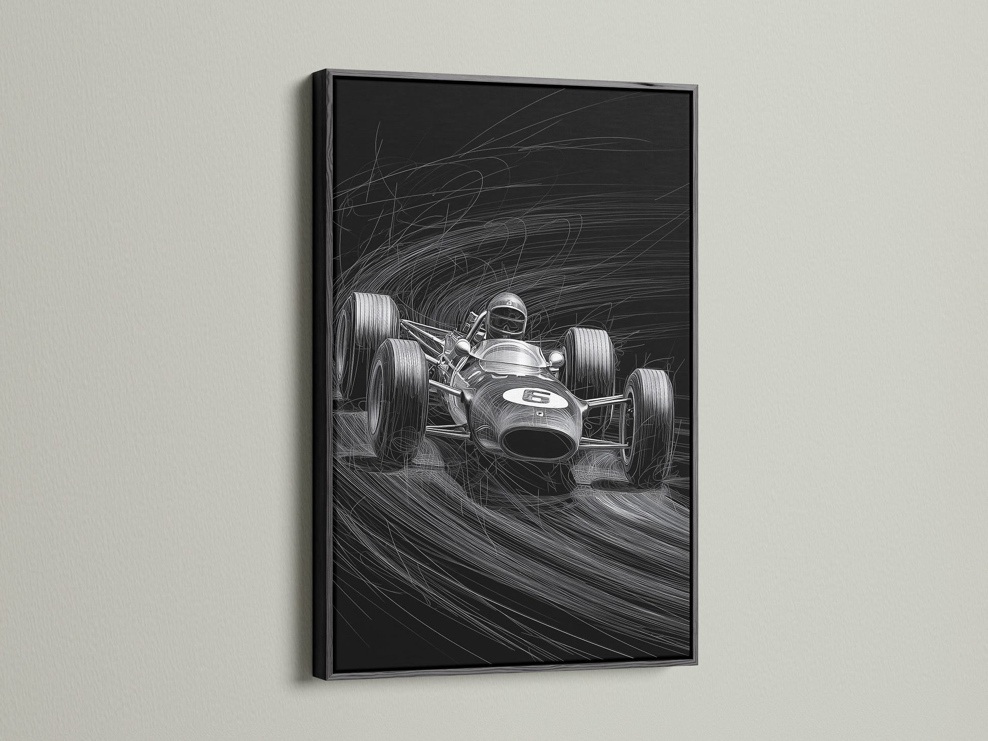The artwork stands out in a bold black frame. The dark frame adds contrast and drama to the piece. Black frames make a strong and sophisticated statement. They are suitable for various art styles. Add a touch of elegance with a black-framed artwork.