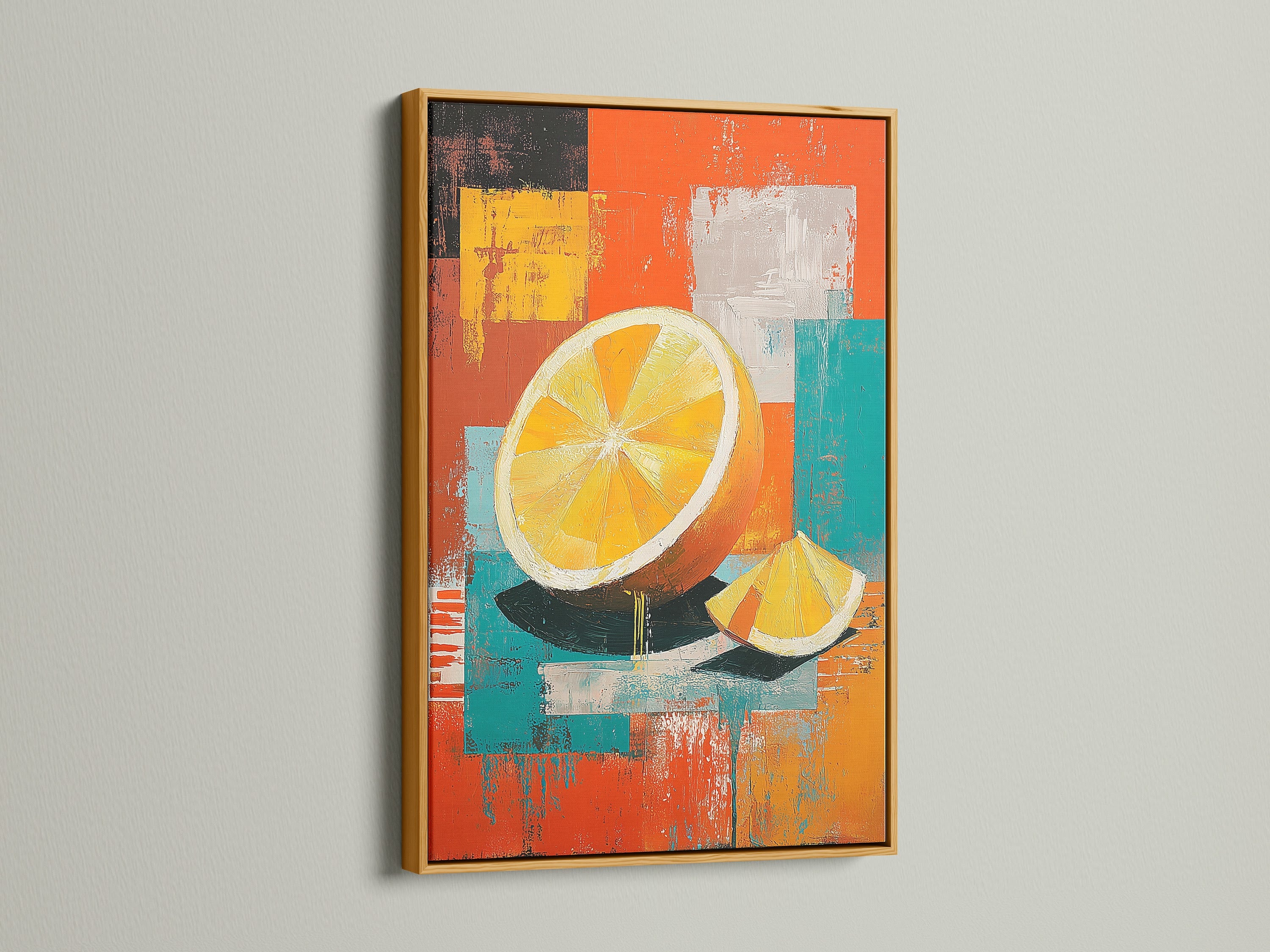 Admire the fruit artwork presented in a gold frame. The gold frame adds a touch of luxury and elegance. It is perfect for adding warmth to your decor. Elevate your art with a gold frame. It creates a focal point.