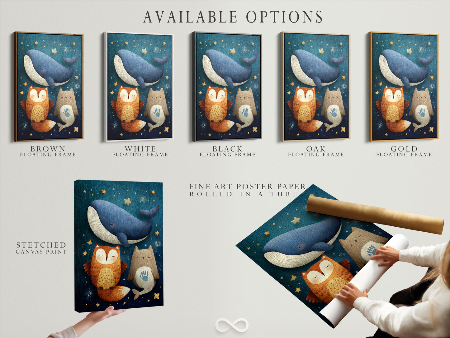 Explore available options including stretched canvas prints fine art poster paper and floating frames. Customize your artwork to match your style and preferences. Create a unique and personalized art experience with our diverse range of options.