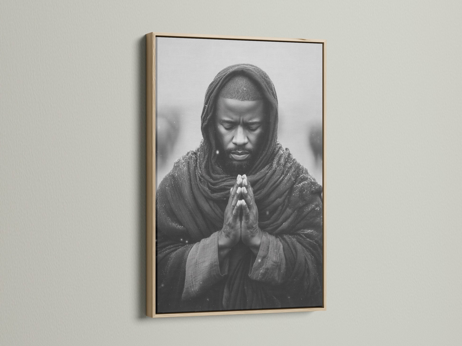 The artwork is displayed in an oak frame. This frame choice enhances the artwork's natural beauty. The oak frame provides a warm and inviting feel. It complements a variety of interior styles. This framed artwork adds a touch of elegance to any space in your home or office setting.