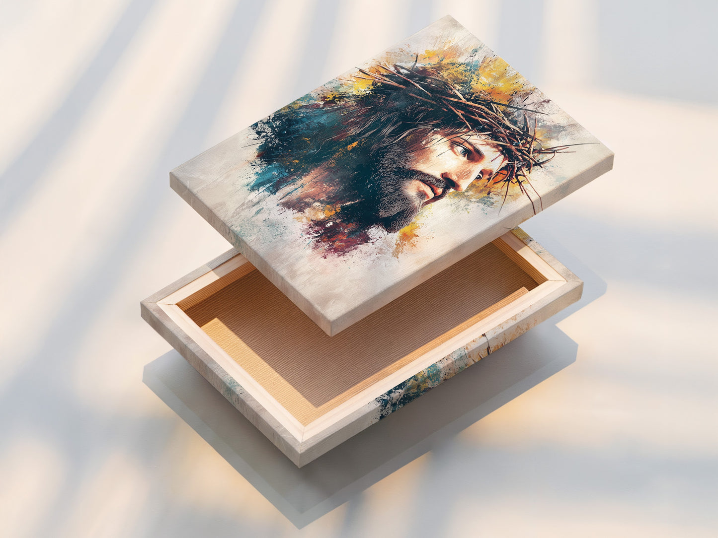 A stretched canvas print is displayed. This option offers a ready-to-hang solution. The canvas is stretched perfectly over a wooden frame. This provides a clean and professional look. View our stretched canvas prints.