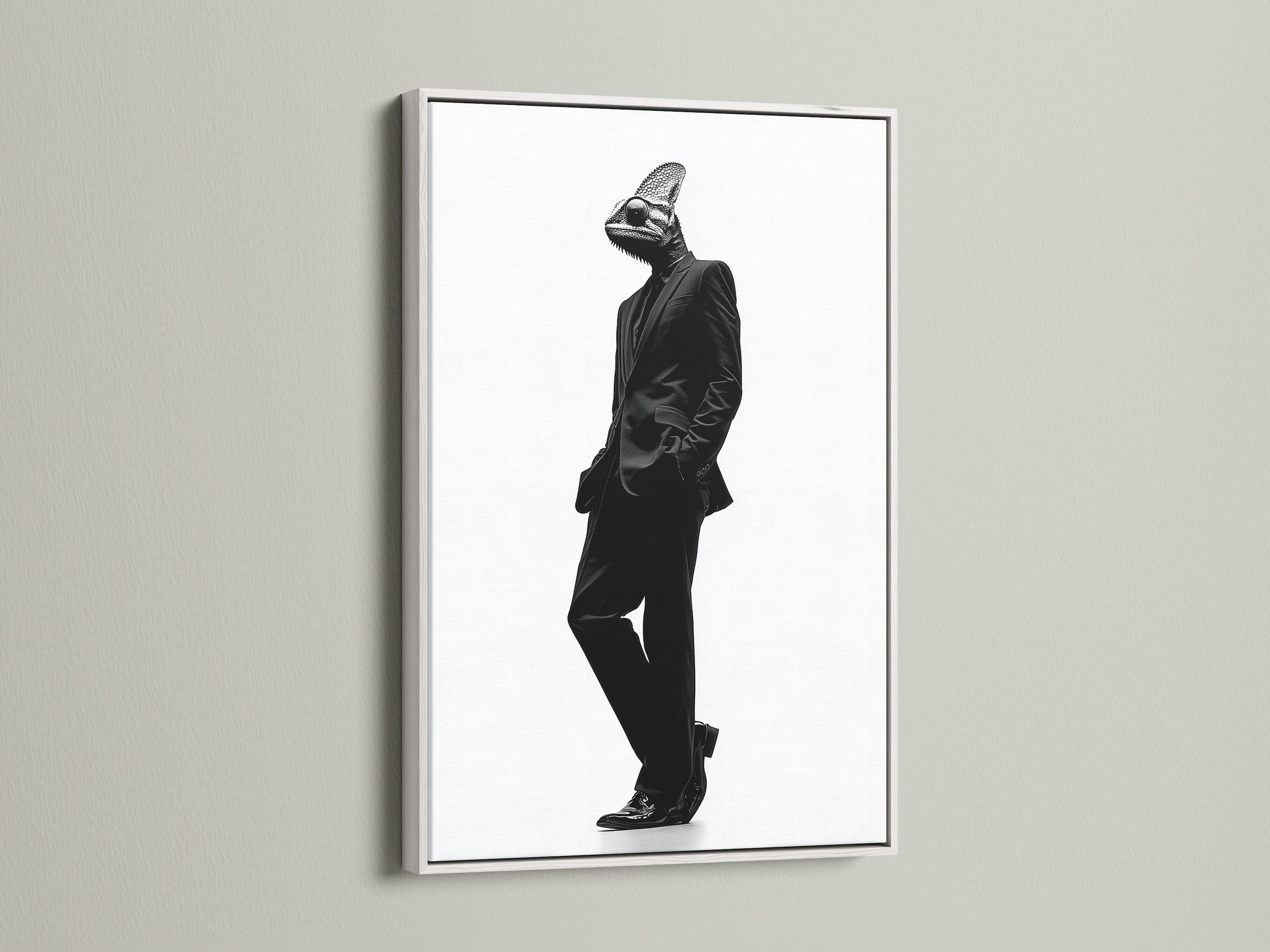 A white frame presents a clean modern look. The bright frame enhances the artwork. It creates a gallery-like display. This frame is versatile. It complements various art styles. A white frame makes art pop.