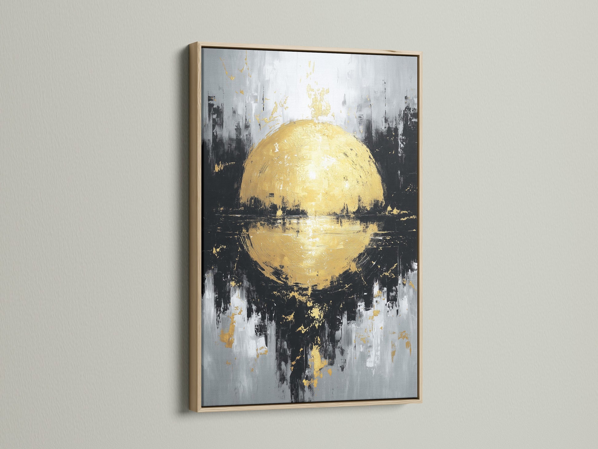 A captivating artwork is showcased in an oak frame. The natural wood grain adds warmth and character. Elevate your artwork with our premium oak frames. Each frame enhances the artwork's beauty.