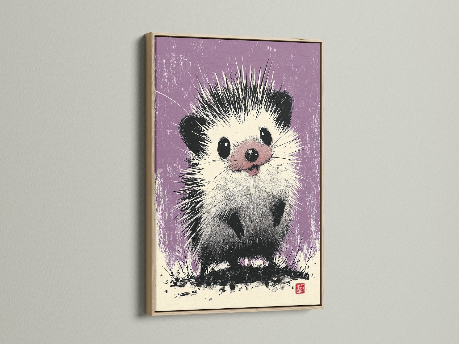 Showcasing an oak frame enhancing a delightful artwork. The natural wood grain brings warmth to any space. Discover how an oak frame can transform your art. Perfect for adding a touch of nature to your walls.