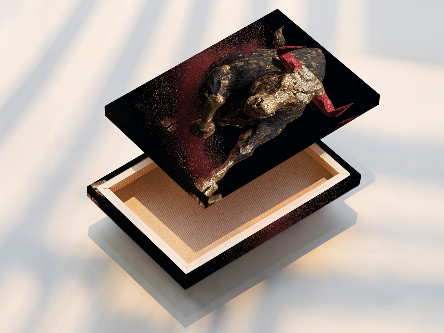 Stretched canvas print on display. The canvas print is stretched and ready to hang. Perfect art to showcase in your home or office. Great art for any room in the house. The canvas is durable and long-lasting