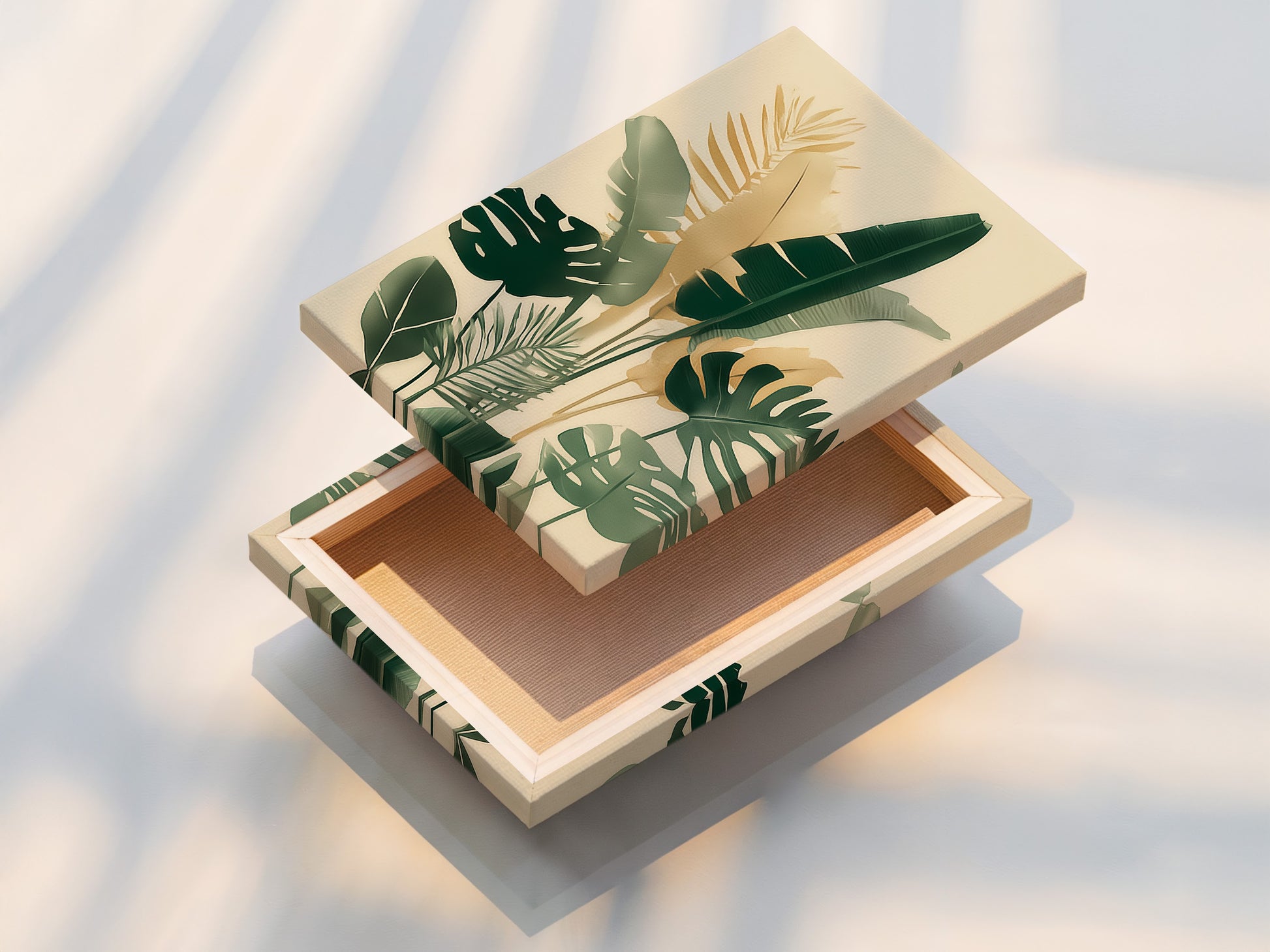 A stretched canvas print. The canvas is stretched tautly over a frame. The art is ready to hang and display. Stretched canvas prints offer a gallery-quality look. View the texture and depth of a stretched canvas.