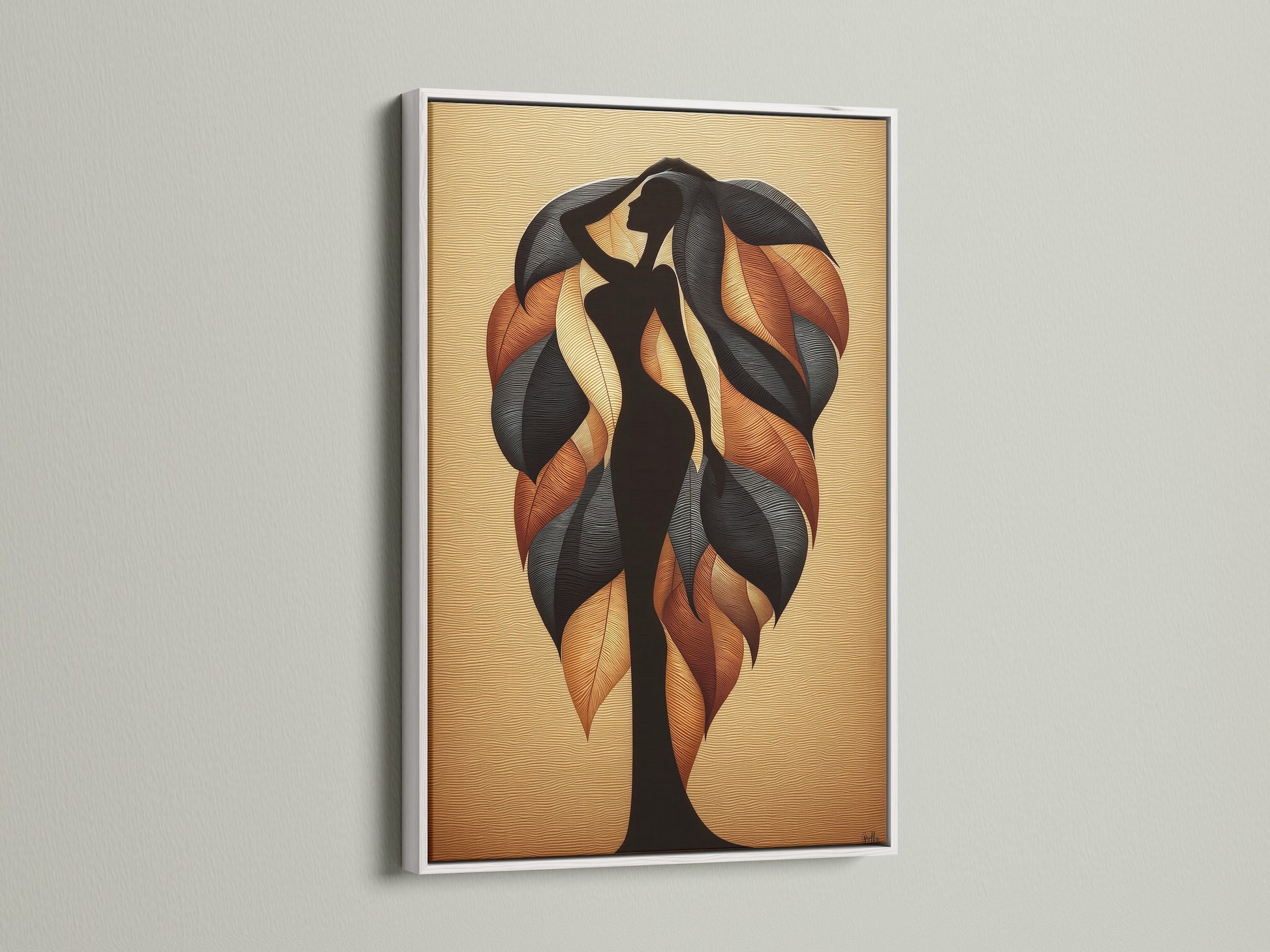 A modern abstract tree art print presented in a clean white frame. This botanical canvas adds a touch of elegance to any room. Perfect wall art for bedrooms and living spaces. Its minimalist design suits contemporary and eclectic styles. The fall decor brings an autumn ambiance to your home. Consider this tree artwork for your wall decor needs.