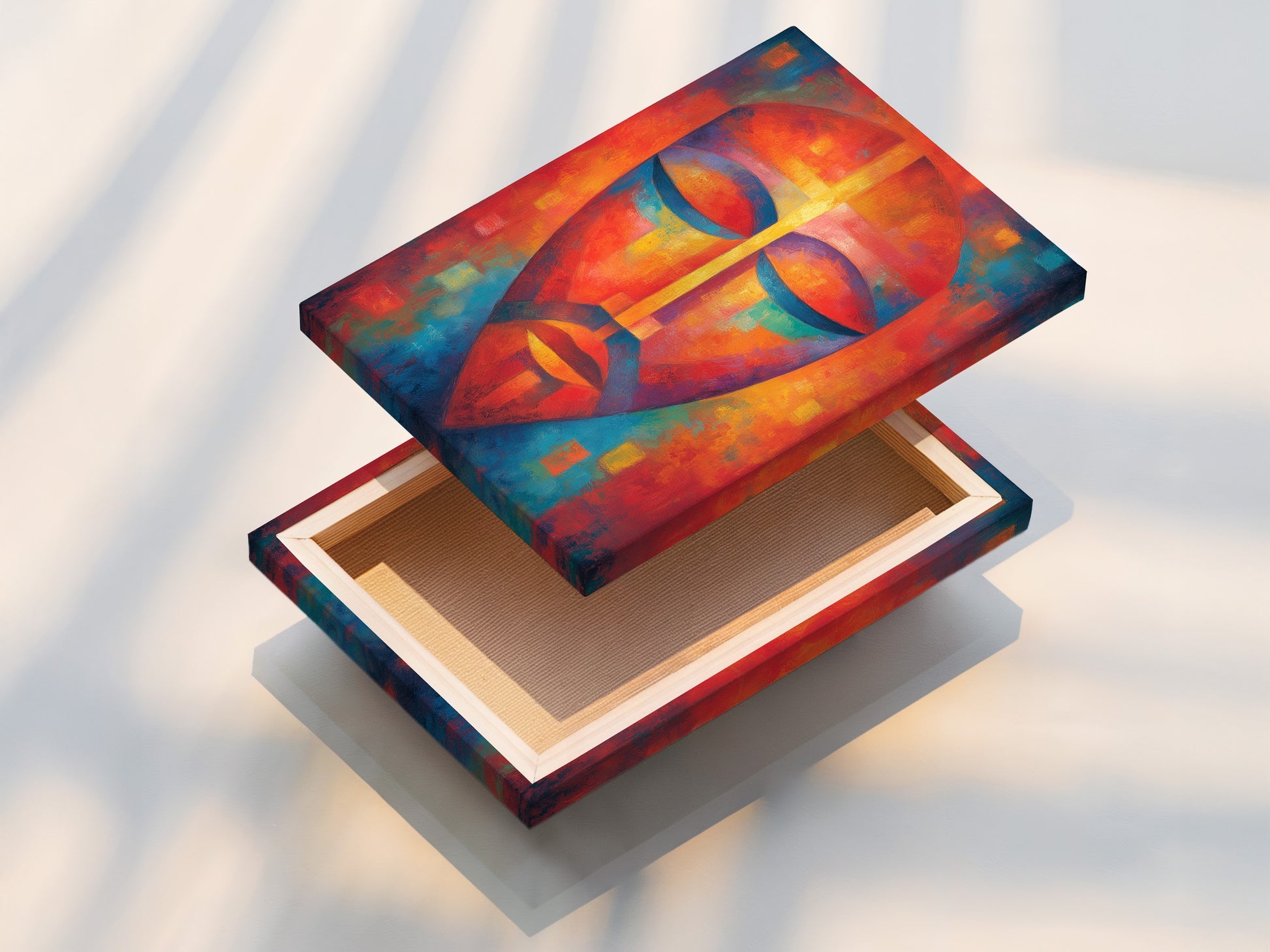 A beautifully stretched canvas print is displayed. The stretched canvas provides a clean look. It's ready to hang without needing a frame. This format highlights the texture of the artwork. A great option for a modern display.