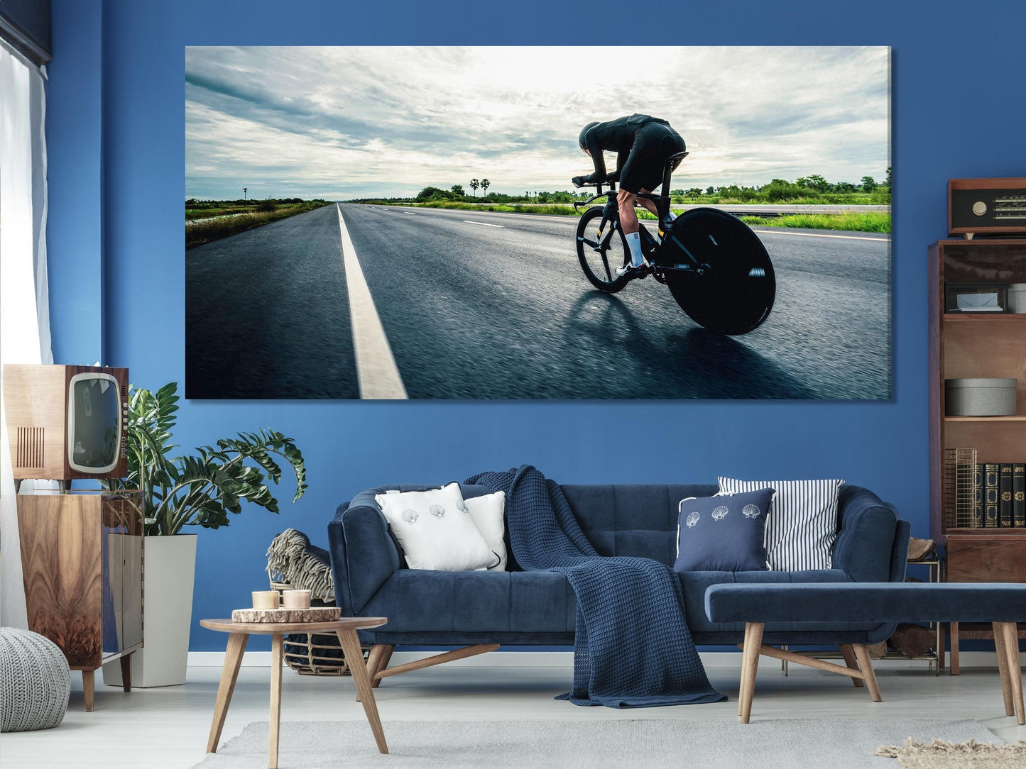 Cycling Canvas Art - Cyclist Wall Art, Cycle Race Art, Cyclist Gift Idea, Cycling Canvas Print, Art Cycling Wall Decor, Bicycle  Art Print