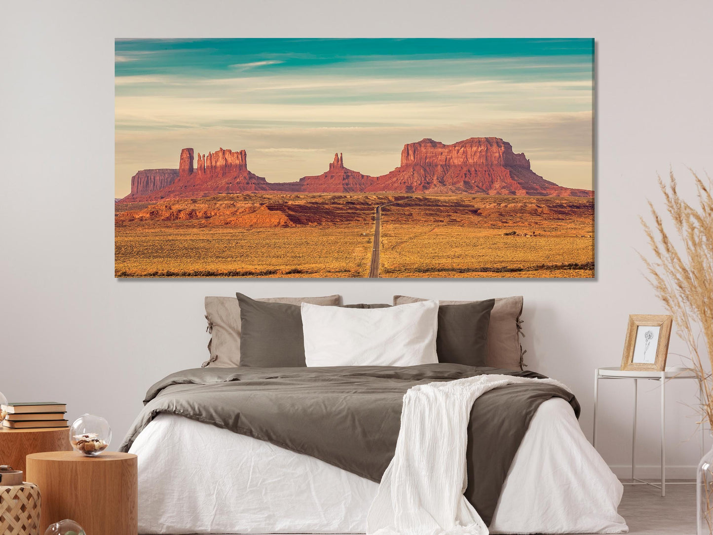 Monument Valley Canvas Print, Large Desert Landscape Wall Art, Iconic Road View Artwork, Southwest USA Art Print, XXL Monument Valley Decor