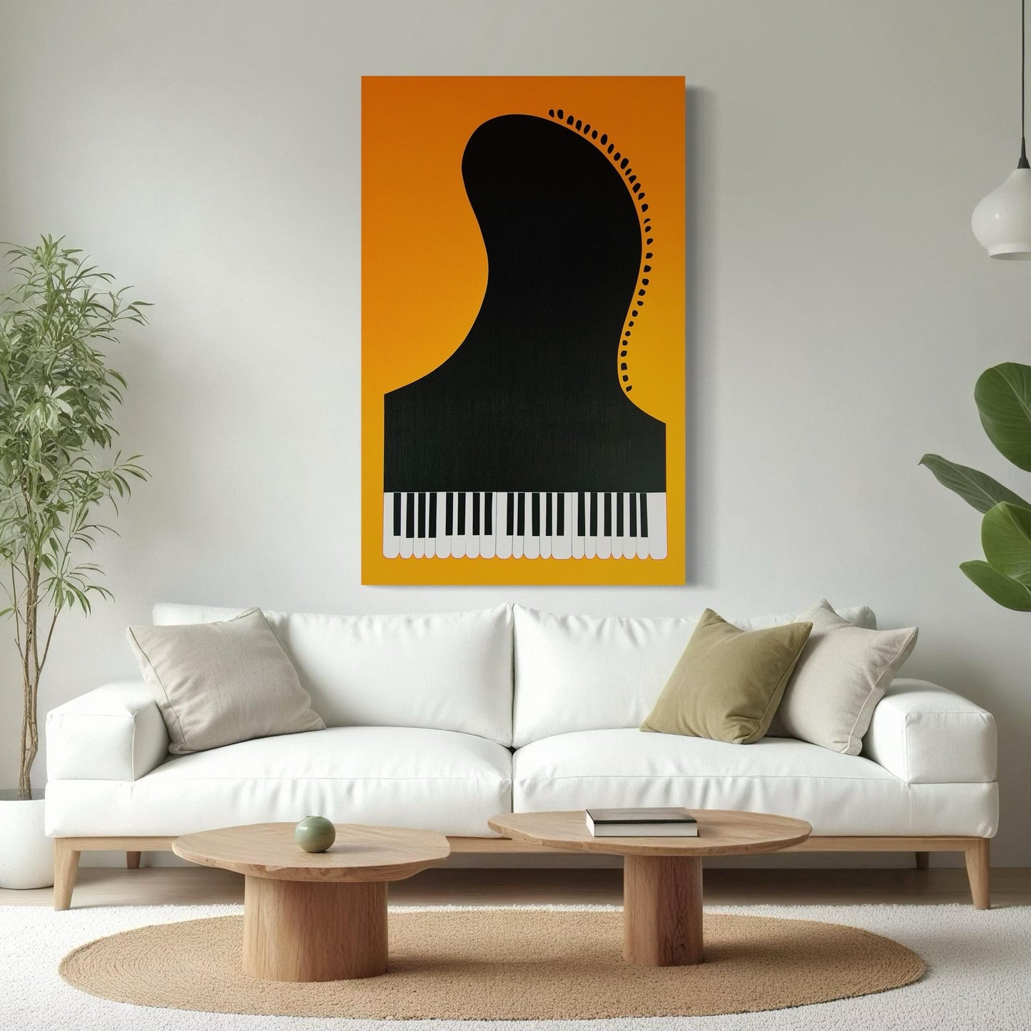 Piano Print - Gift for Musician, Grand Piano Wall Art, Mid Century Modern Jazz Art, Music Poster, Living Room Music Decor, Gift for Pianist