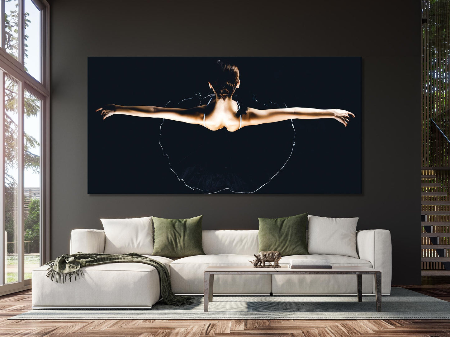 Ballerina Canvas Art - Girl Dance Wall Art, Ballet Artwork, Modern Ballet Gift Idea, Ballerina Canvas Art Print for Dance School Wall Decor