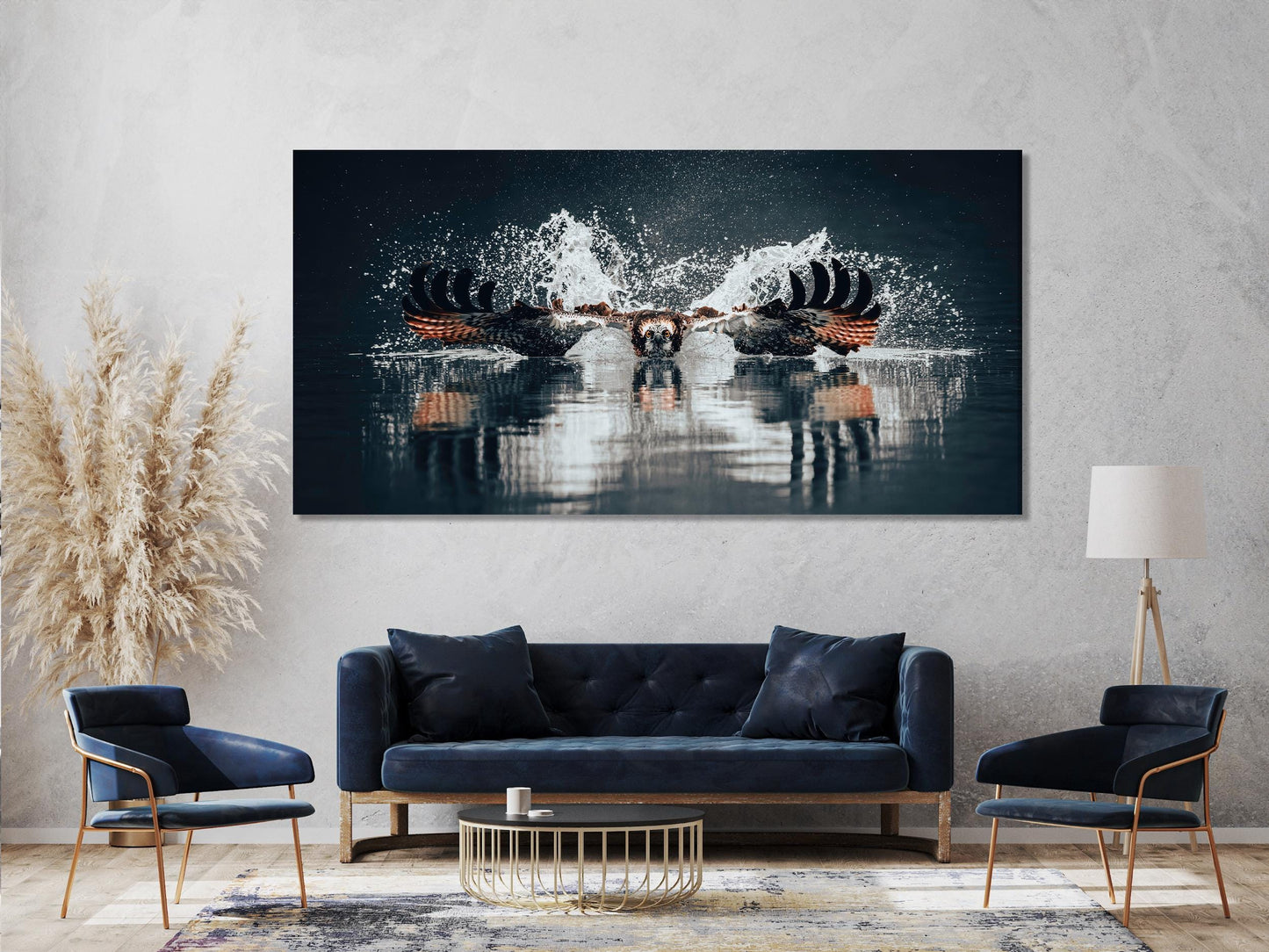 Osprey Hunting Canvas Print, Majestic Sea Hawk Wall Art, Large Wildlife Photography, Predator in Action Decor, Nature and Bird Artwork