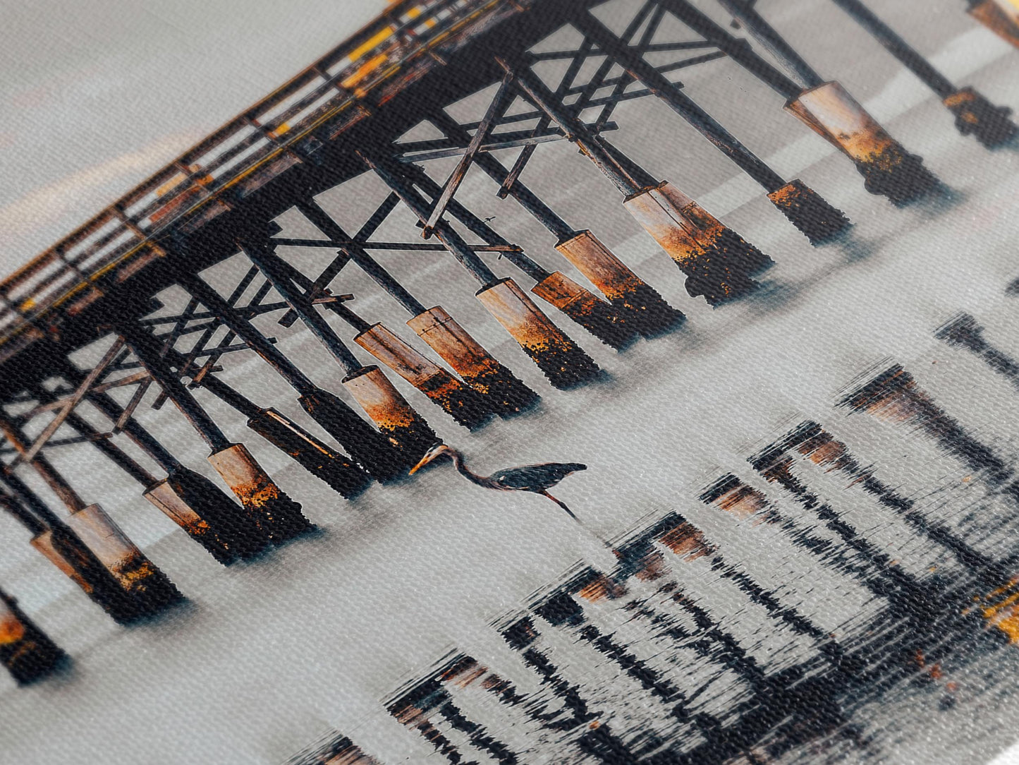 Cocoa Beach Pier Canvas Print, Extra Large Florida Ocean Wall Art, Large Coastal Wall Decor, Peaceful Sunset at the Pier, Beach House Decor