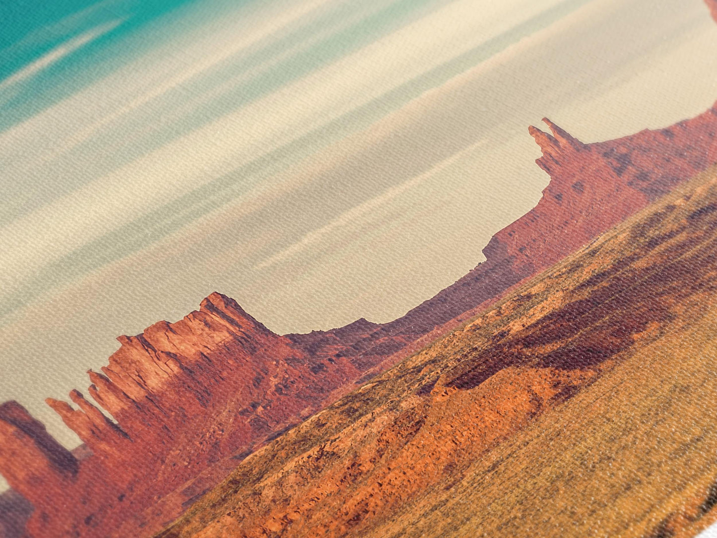 Monument Valley Canvas Print, Large Desert Landscape Wall Art, Iconic Road View Artwork, Southwest USA Art Print, XXL Monument Valley Decor