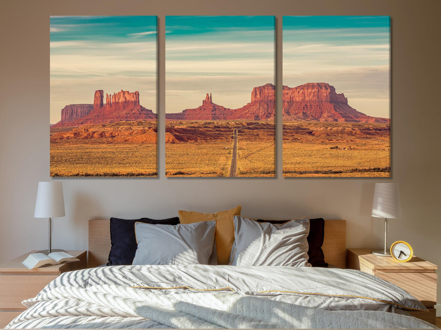 Monument Valley Canvas Print, Large Desert Landscape Wall Art, Iconic Road View Artwork, Southwest USA Art Print, XXL Monument Valley Decor