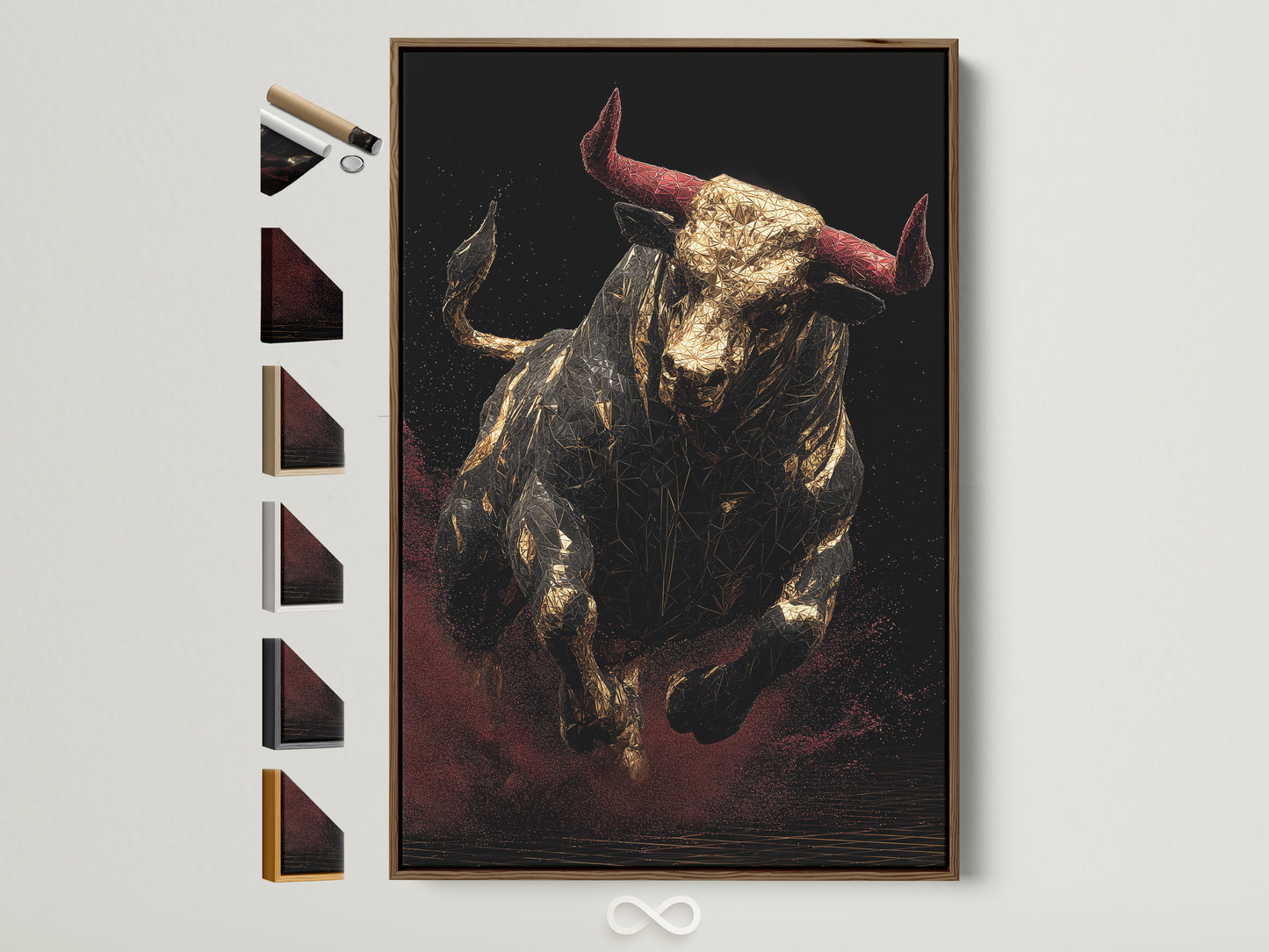 Explore framed artwork options with a brown frame. View all frame styles side by side. Find the perfect frame to complement your artwork. Discover various framing choices for a personalized touch. This art piece enhances any space. Consider different frame types to match your interior.