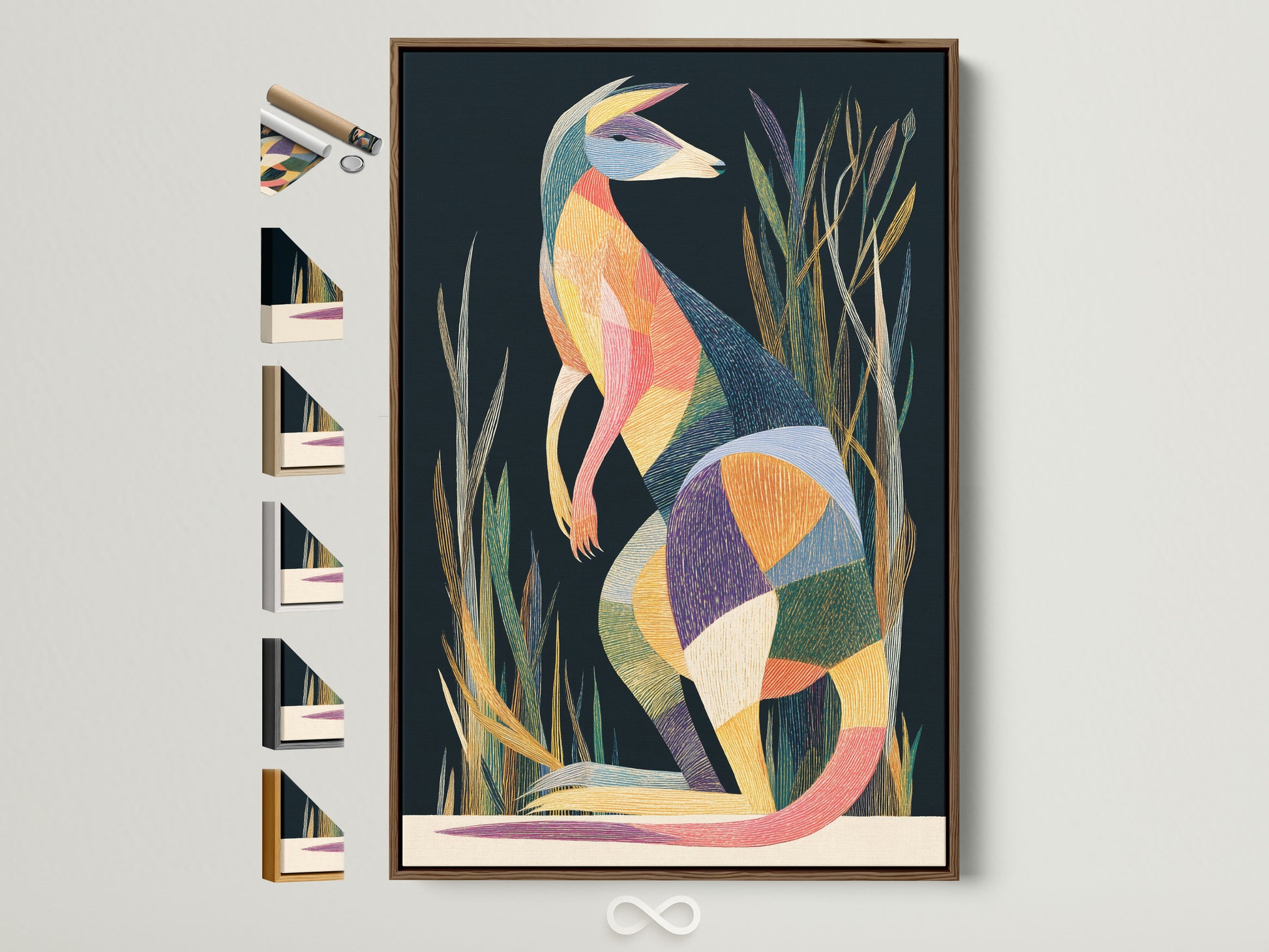 Explore framed art options. See a brown frame showcasing various frame styles. Each style offers a unique aesthetic. Find the perfect frame to complement your artwork. Discover your ideal framing solution today.