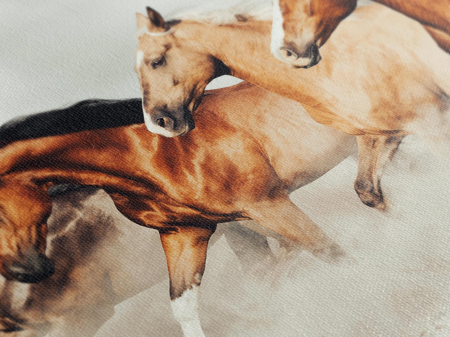Arte de la pared de caballos: estampado de lona de caballos de gran tamaño, gran estampado de bellas artes de caballos, obras de arte de caballos, idea de regalo de amantes de los caballos, por encima de la decoración del sofá