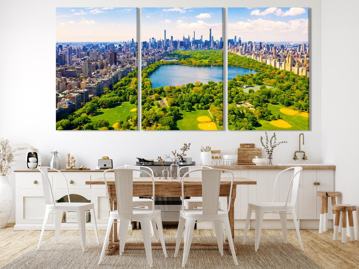 Central Park Wall Art, Aerial View of New York Central Park Art Print, Extra Large New York Cityscape Canvas Print, NYC Office Wall Decor
