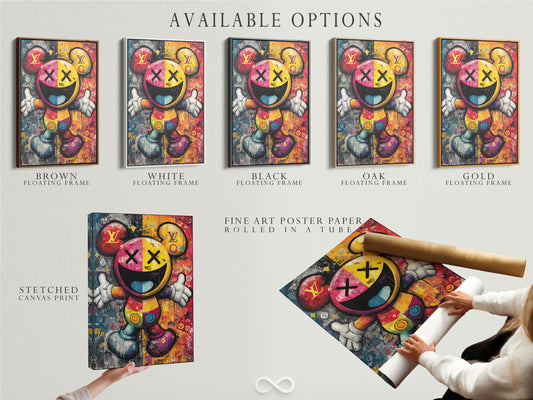Pop Art Mickey Canvas Print — Street-Art Energy, Gallery-Ready Finish