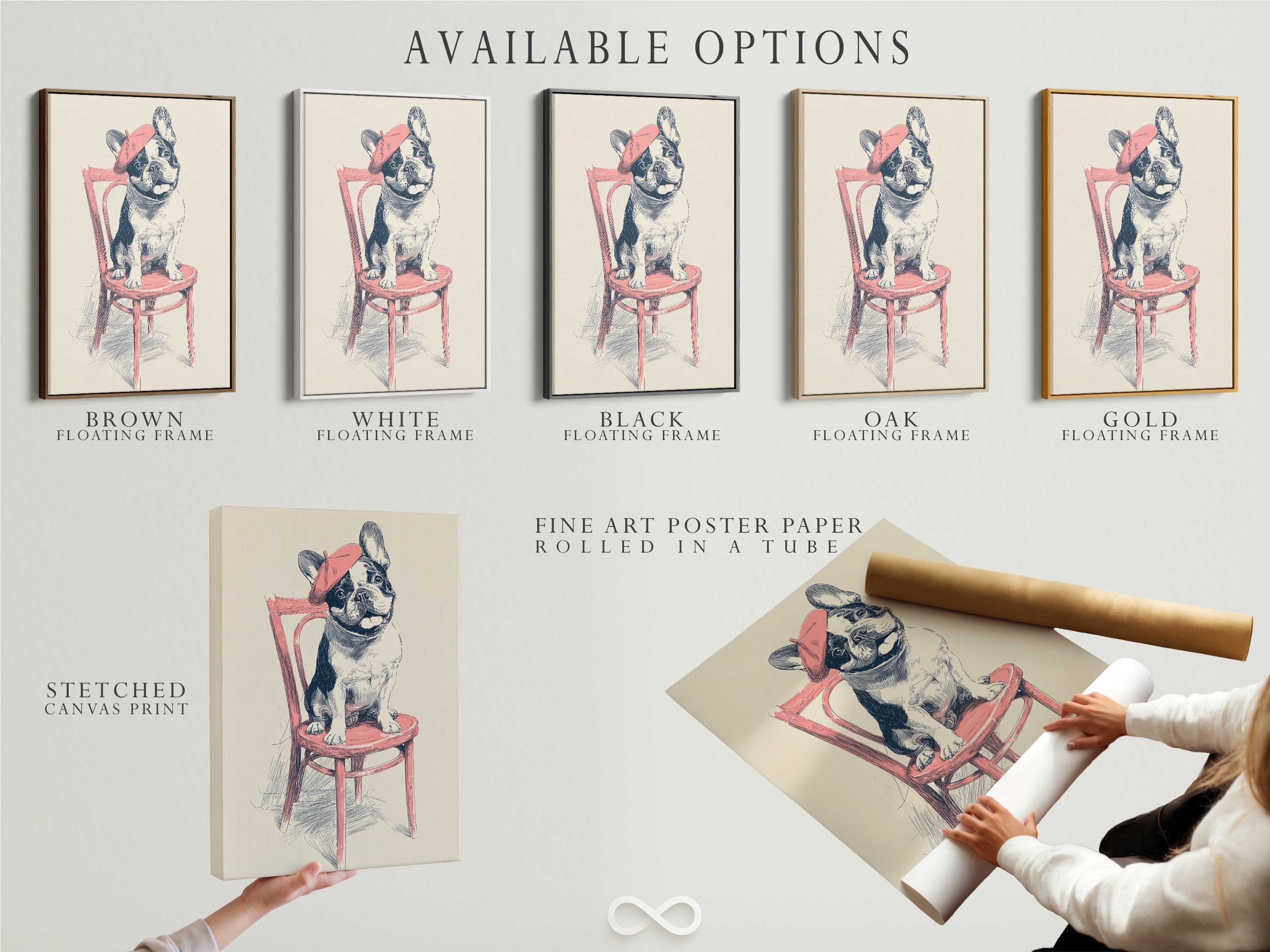 Product Spotlight: Frenchie Dog Canvas Print — Parisian Charm in Black & Beige