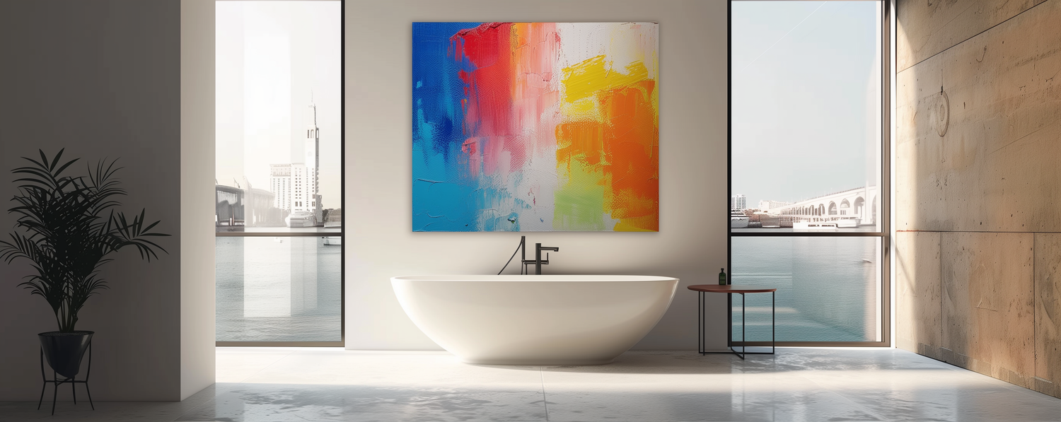 Abstract Bathroom Wall Art