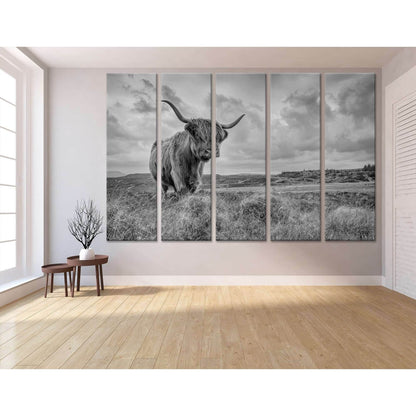 B&W Highland Cow №04125 Ready to Hang Canvas PrintCanvas art arrives ready to hang, with hanging accessories included and no additional framing required. Every canvas print is hand-crafted, made on-demand at our workshop and expertly stretched around 100%