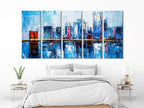 Brooklyn Bridge Wall Art - Abstract NYC Skyline Canvas Art, Large New York City Wall Decor, New York Wall Art, Brooklyn Bridge Print NY Art