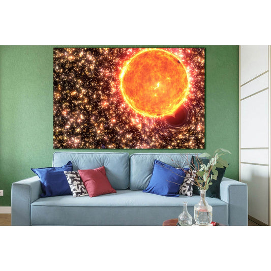 Sun And Black Hole №SL982 Ready to Hang Canvas PrintCanvas art arrives ready to hang, with hanging accessories included and no additional framing required. Every canvas print is hand-crafted, made on-demand at our workshop and expertly stretched around 10