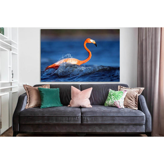 Pink Flamingo In Water №SL1523 Ready to Hang Canvas PrintCanvas art arrives ready to hang, with hanging accessories included and no additional framing required. Every canvas print is hand-crafted, made on-demand at our workshop and expertly stretched arou