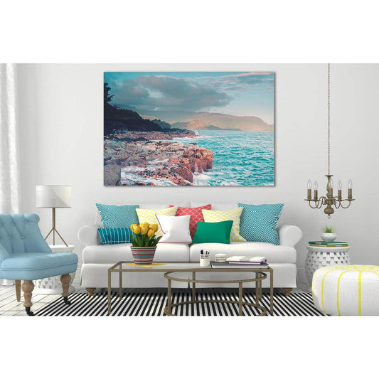 Beautiful Rocks On The Shore №SL131 Ready to Hang Canvas PrintCanvas art arrives ready to hang, with hanging accessories included and no additional framing required. Every canvas print is hand-crafted, made on-demand at our workshop and expertly stretched