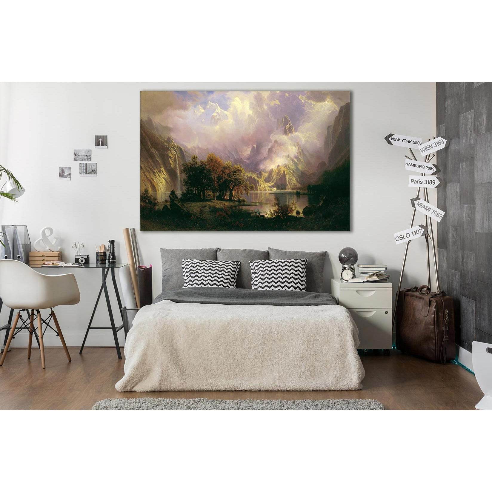 Beautiful Mountain Lake Oil Painting №SL557 Ready to Hang Canvas PrintCanvas art arrives ready to hang, with hanging accessories included and no additional framing required. Every canvas print is hand-crafted, made on-demand at our workshop and expertly s