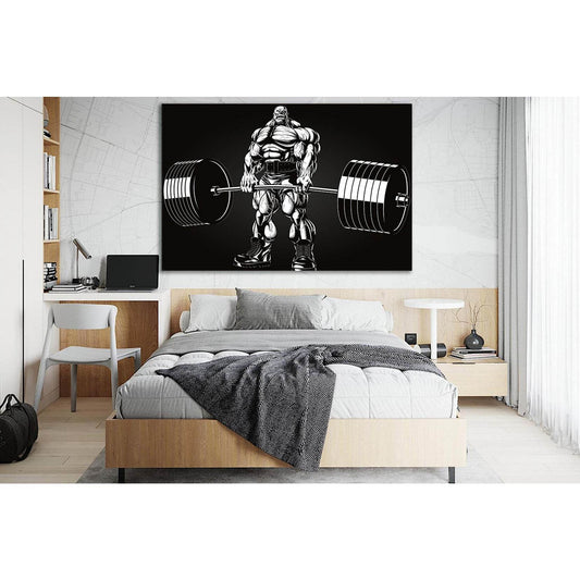 Art Black And White Bodybuilder Picture №SL924 Ready to Hang Canvas PrintCanvas art arrives ready to hang, with hanging accessories included and no additional framing required. Every canvas print is hand-crafted, made on-demand at our workshop and expertl