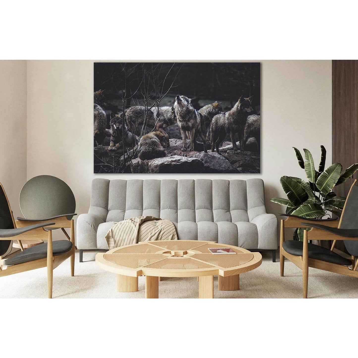 A Flock Of Gray Wolves №SL1551 Ready to Hang Canvas PrintCanvas art arrives ready to hang, with hanging accessories included and no additional framing required. Every canvas print is hand-crafted, made on-demand at our workshop and expertly stretched arou