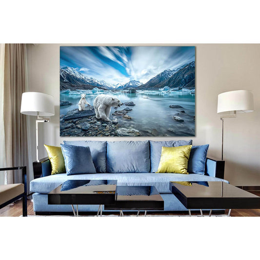 Polar Bear Mom With Baby №SL1023 Ready to Hang Canvas PrintFast traslate Icon translate Canvas art arrives ready to hang, with hanging accessories included and no additional framing required. Every canvas print is hand-crafted, made on-demand at our works
